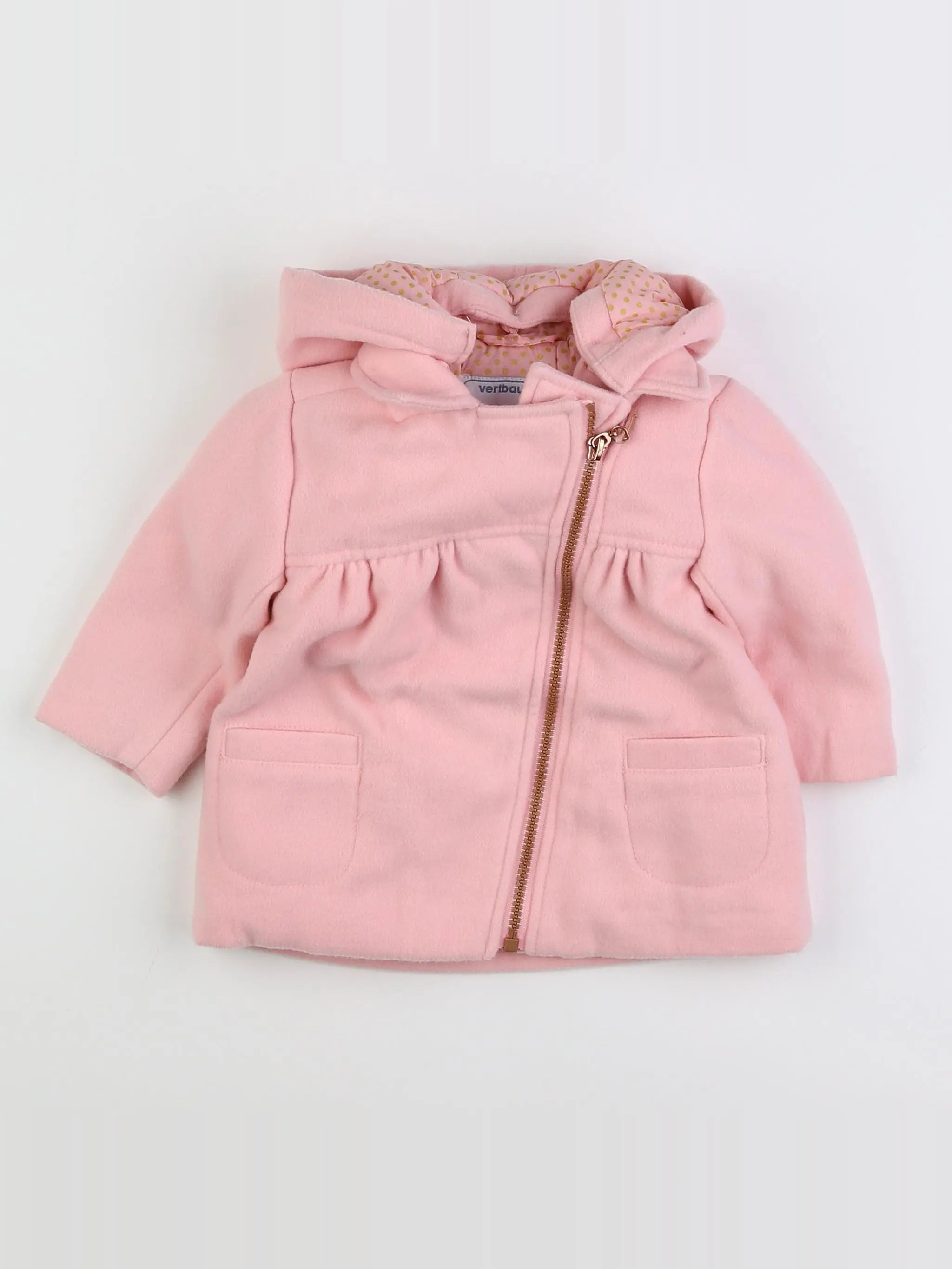Vertbaudet - parka rose - 9 mois