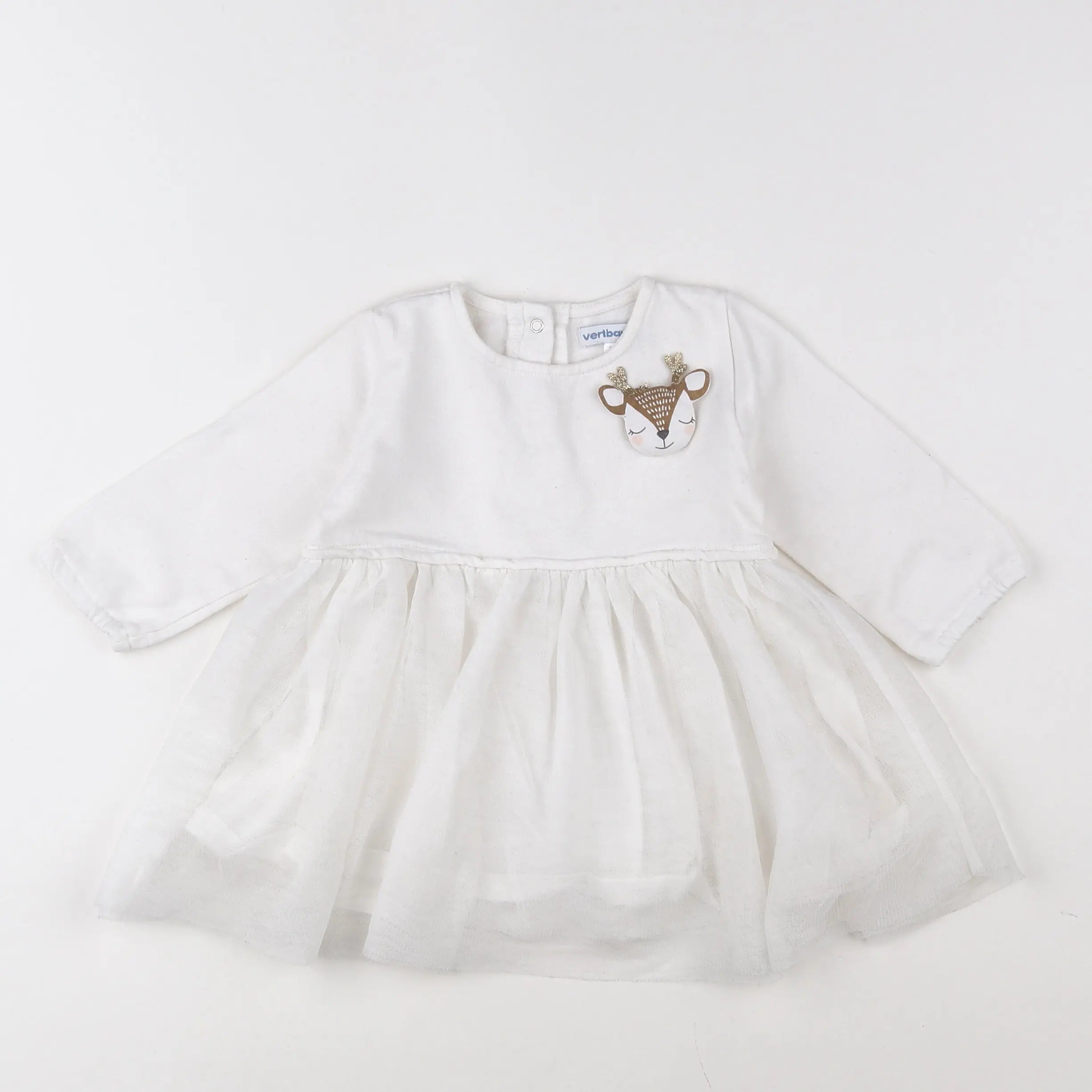 Vertbaudet - robe blanc - 12 mois