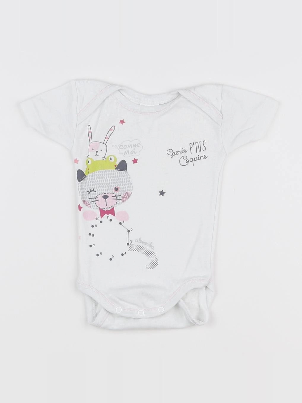 Absorba - body blanc - 3 mois