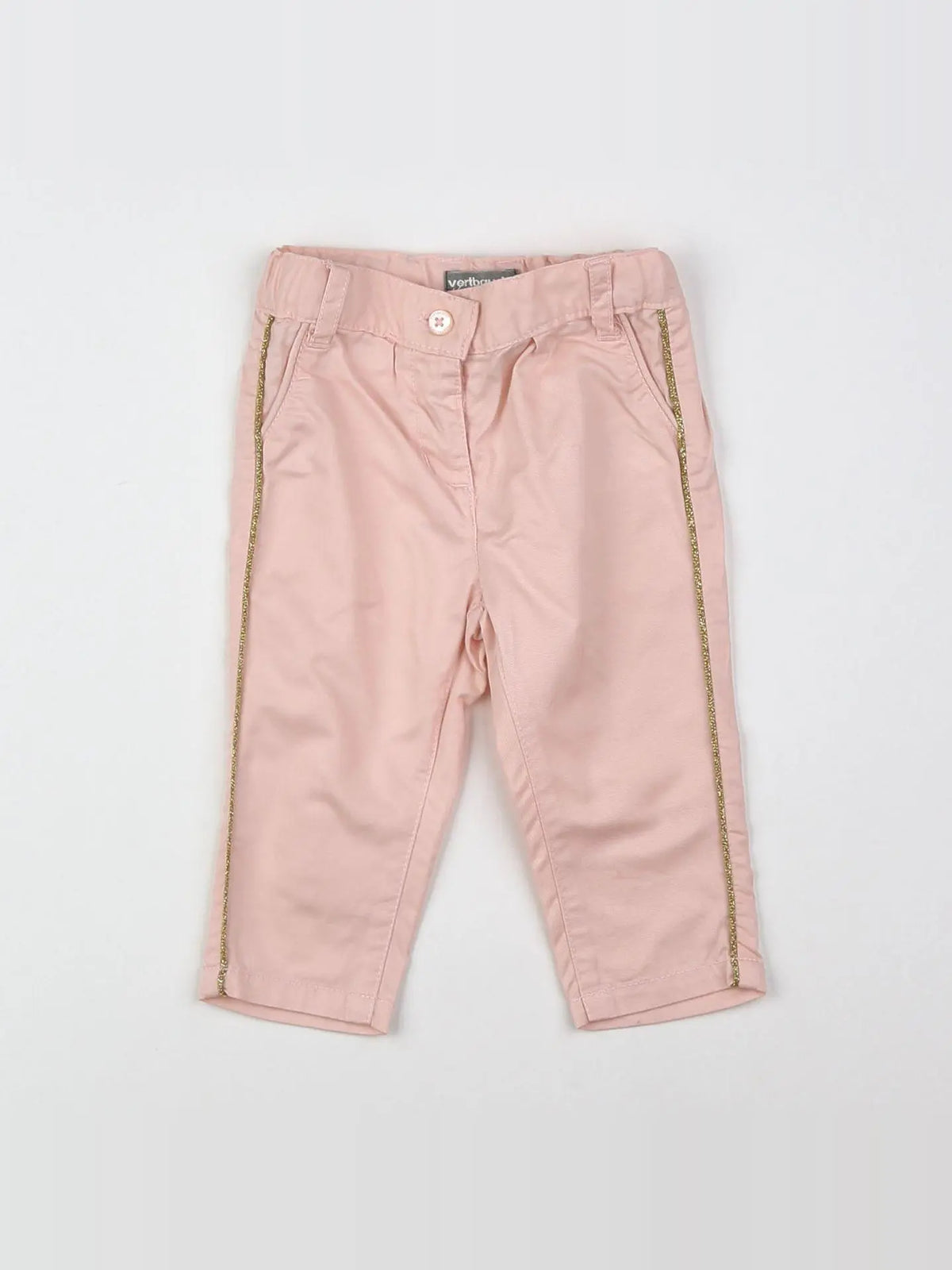 Vertbaudet - pantalon rose - 6 mois