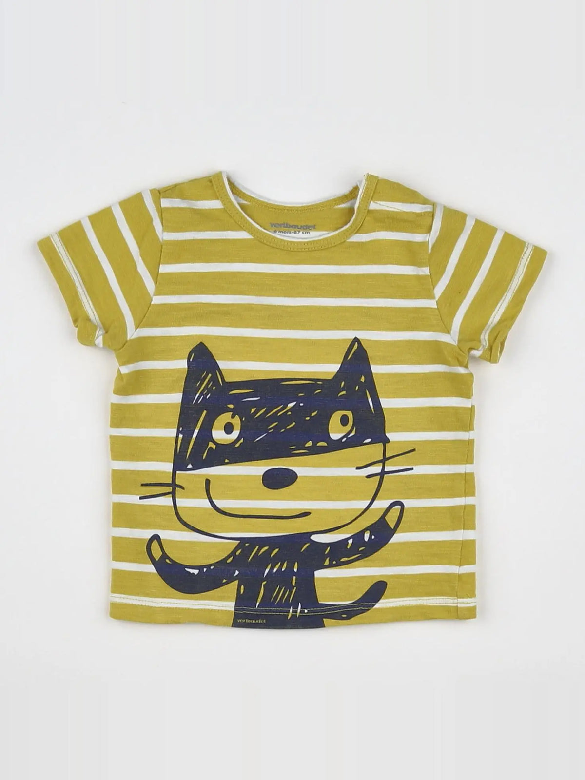 Vertbaudet - tee-shirt jaune - 6 mois