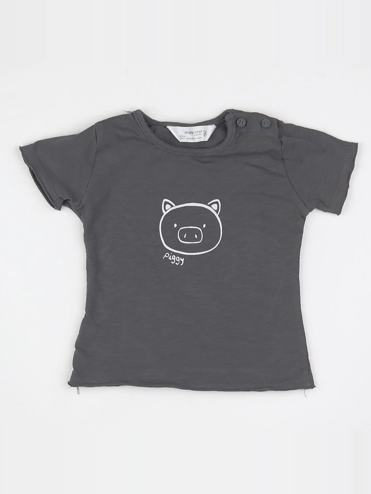 Mayoral - tee-shirt taupe - 3/6 mois