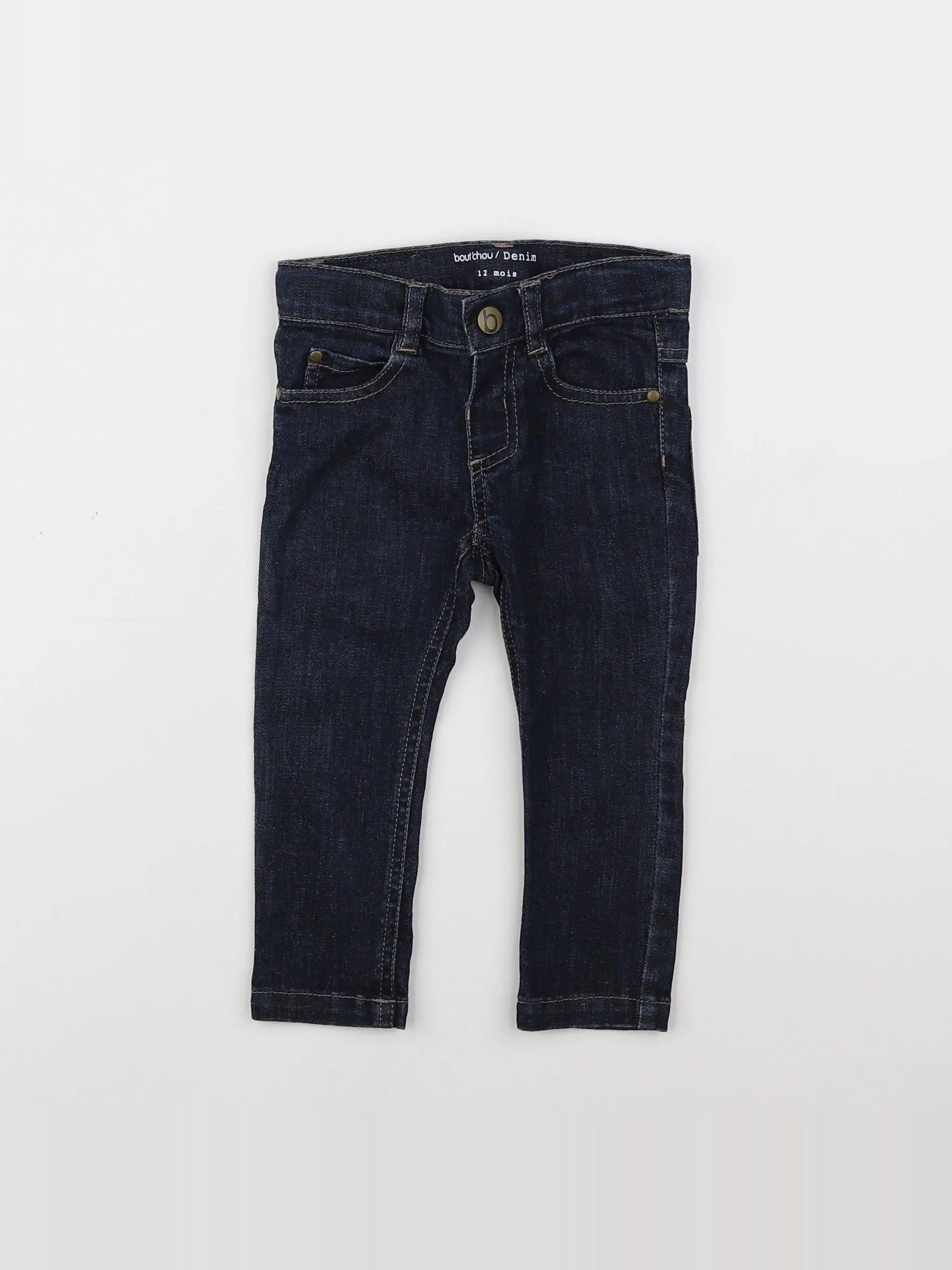 Boutchou - pantalon bleu - 12 mois