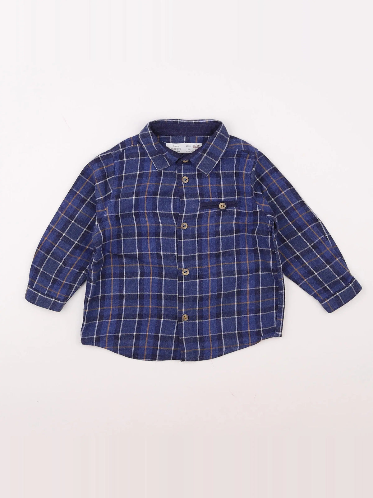 Zara - chemise bleu - 12 mois