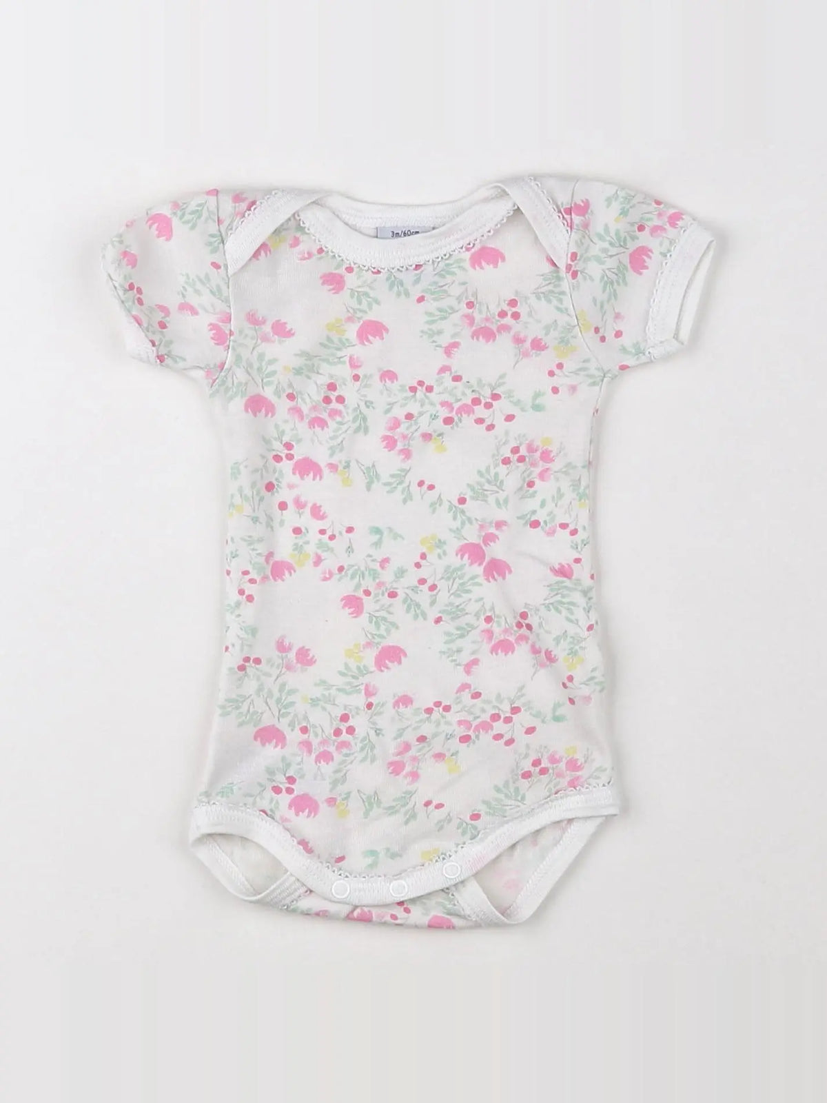 Petit Bateau - body coton rose - 3 mois