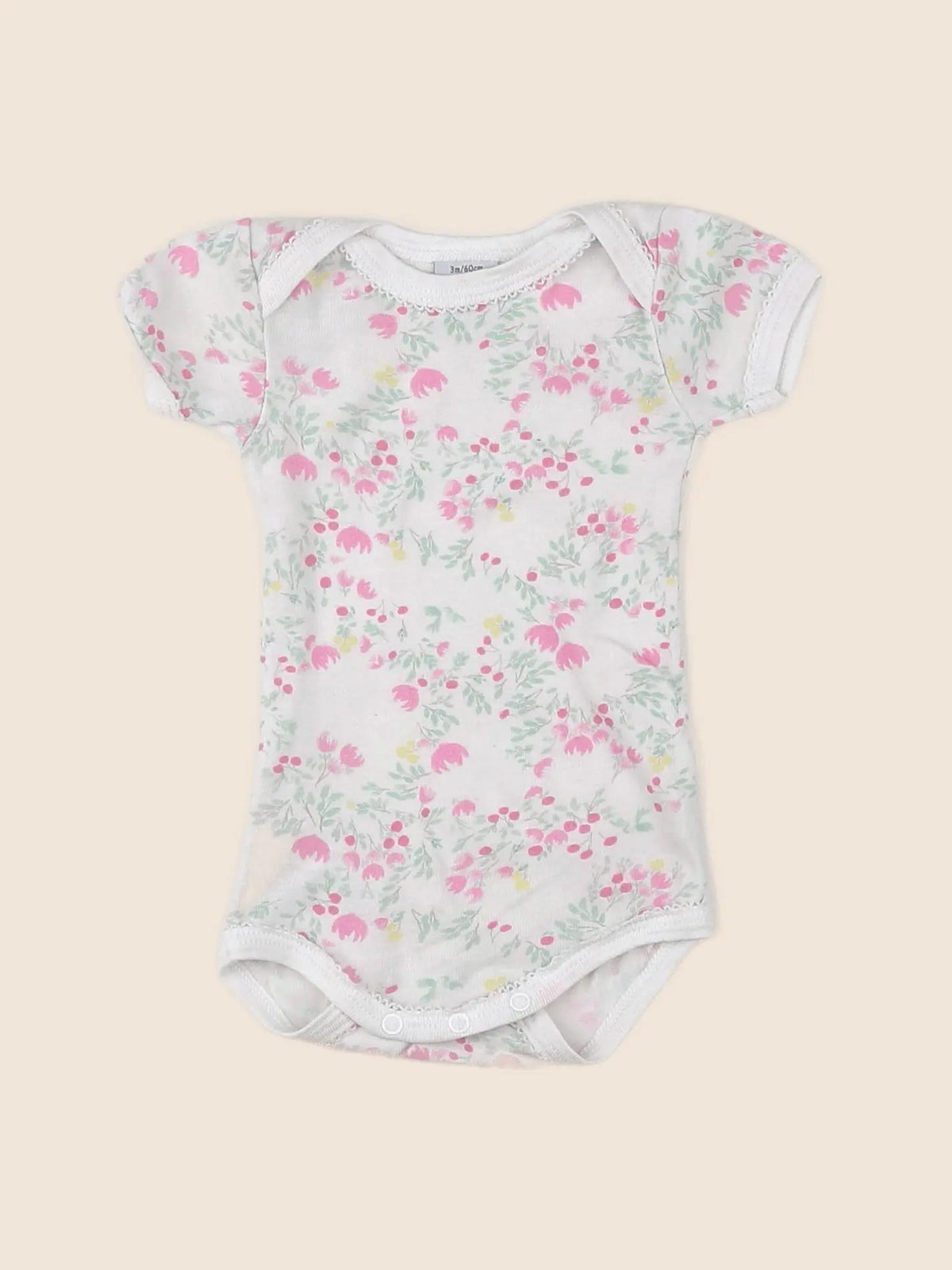 Petit Bateau - body coton rose - 3 mois
