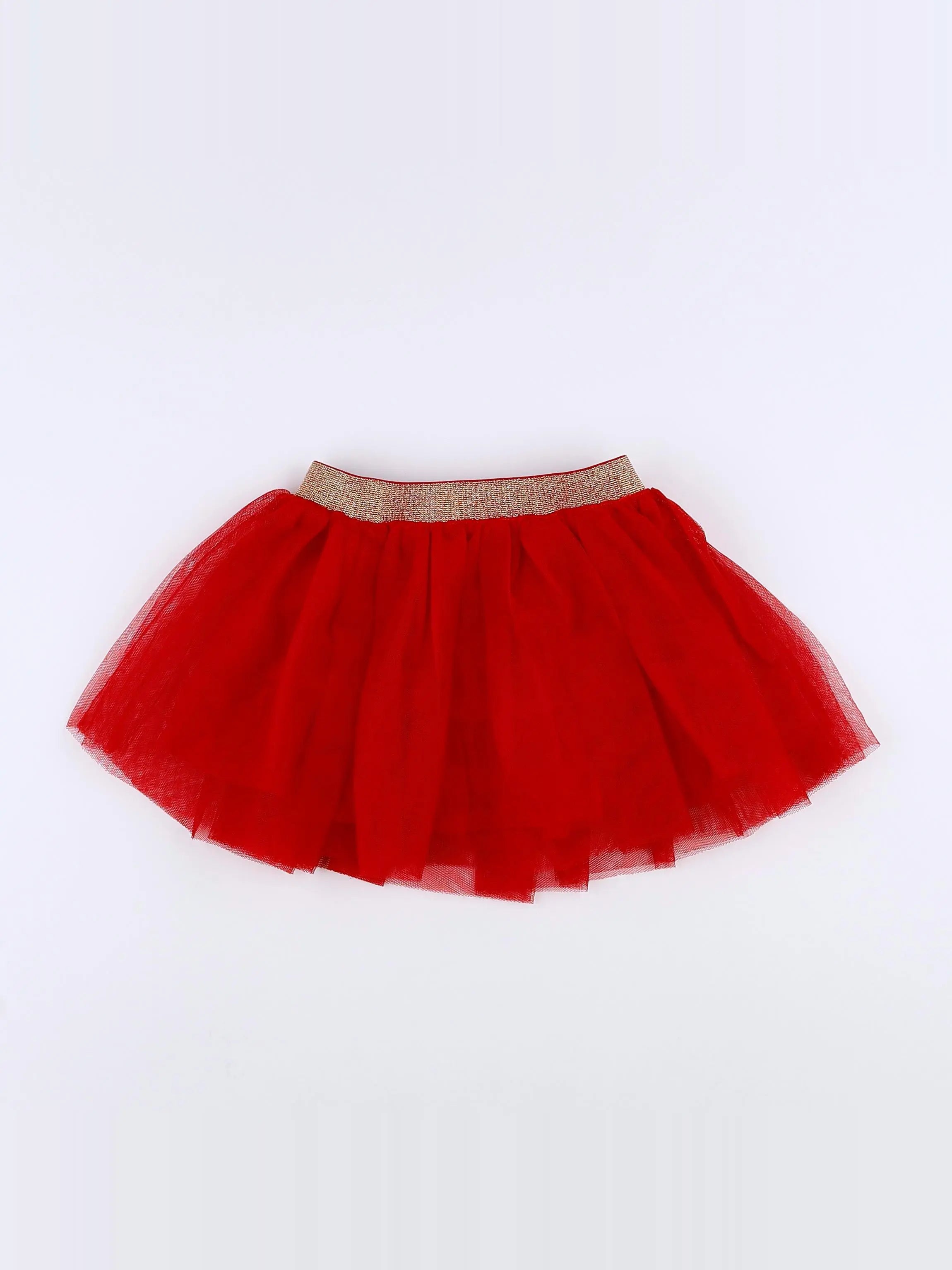 Vertbaudet - jupe rouge - 18 mois