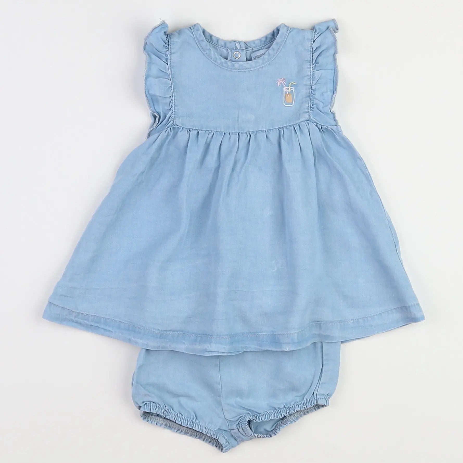 Vertbaudet - robe bleu - 3 mois