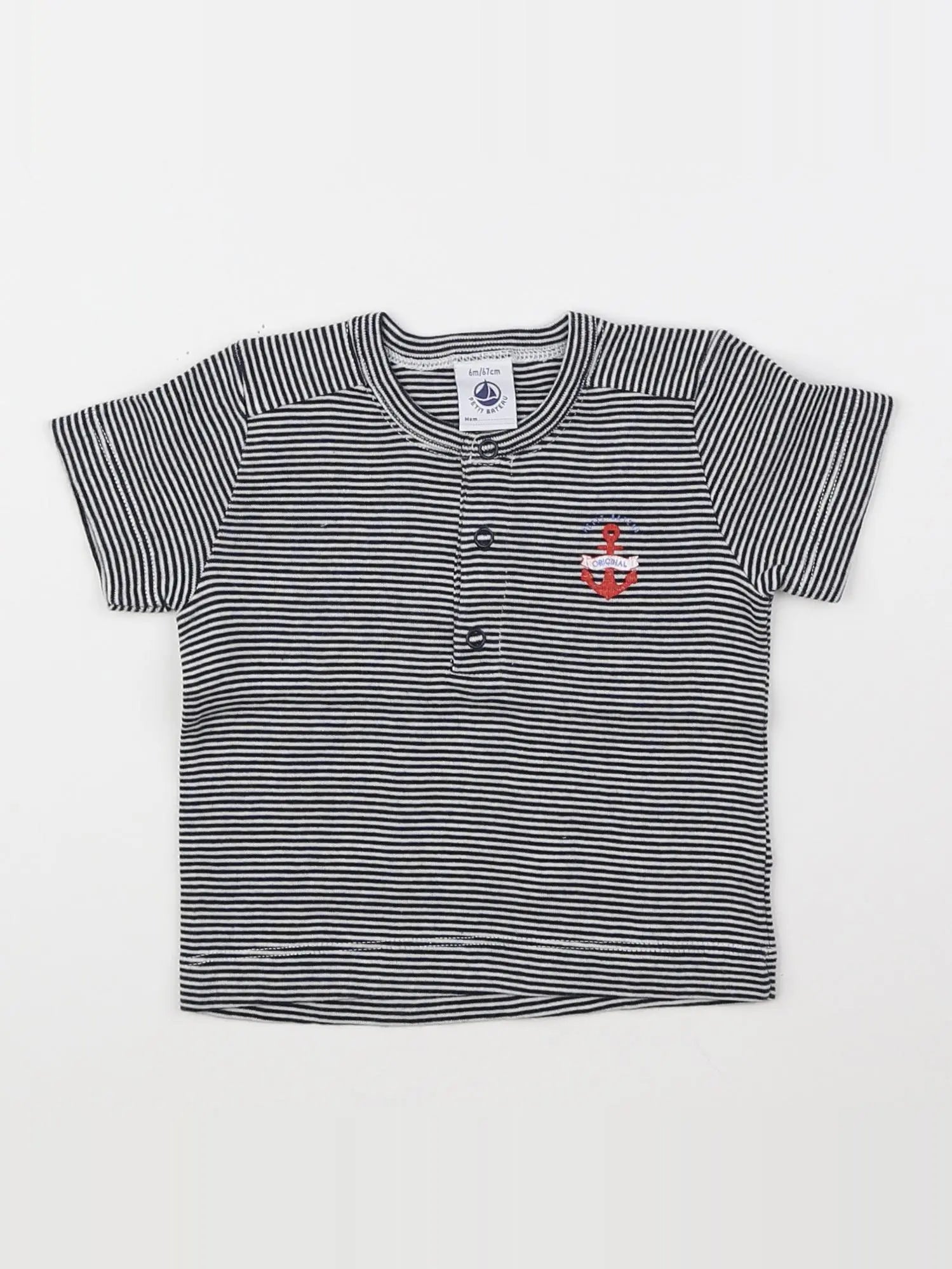 Boutchou - tee-shirt gris - 6 mois