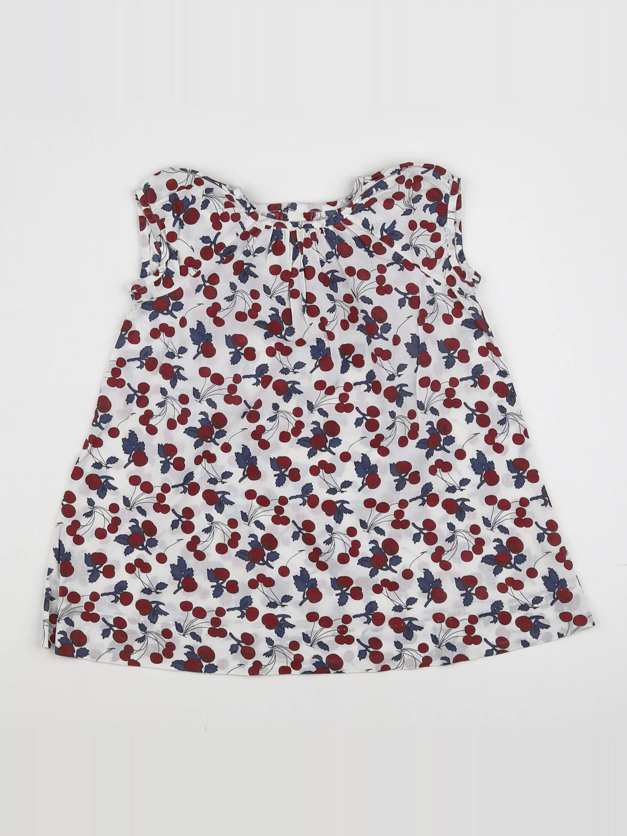 Bonpoint - robe beige, bleu, rouge - 18 mois