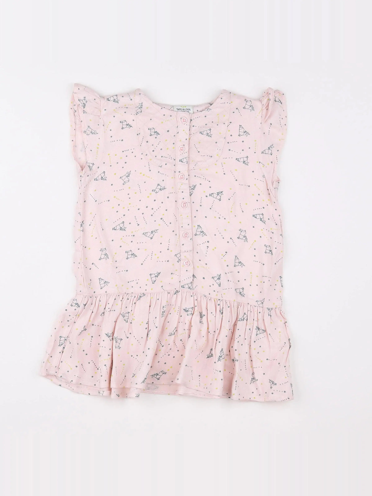 Tape à l'oeil - robe rose, vert - 2 ans