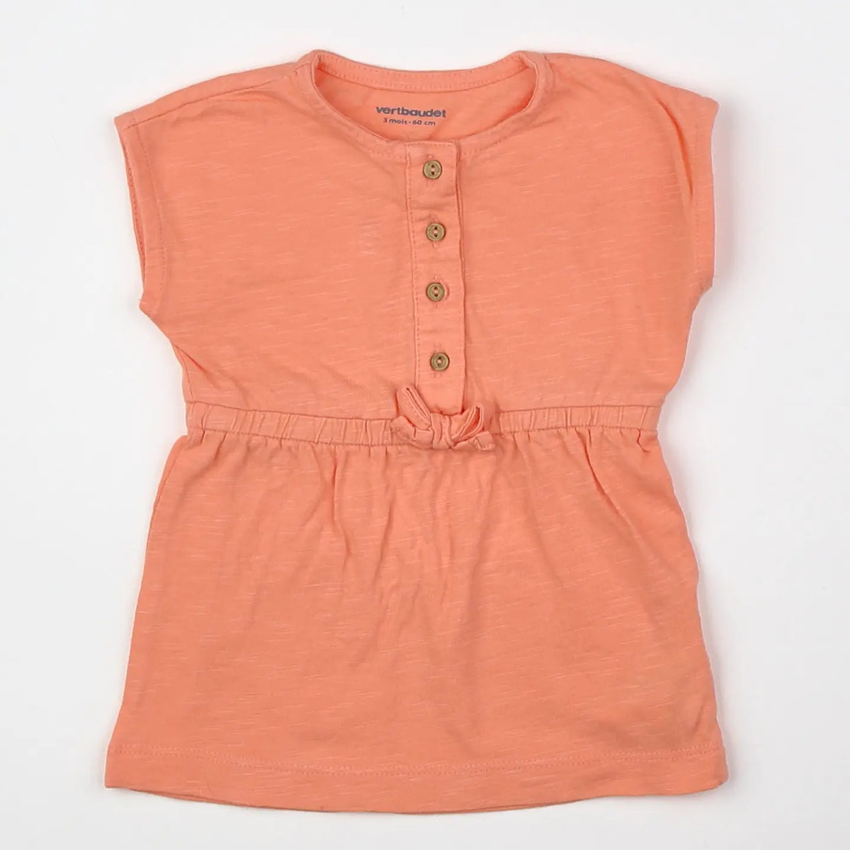 Vertbaudet - robe orange - 3 mois