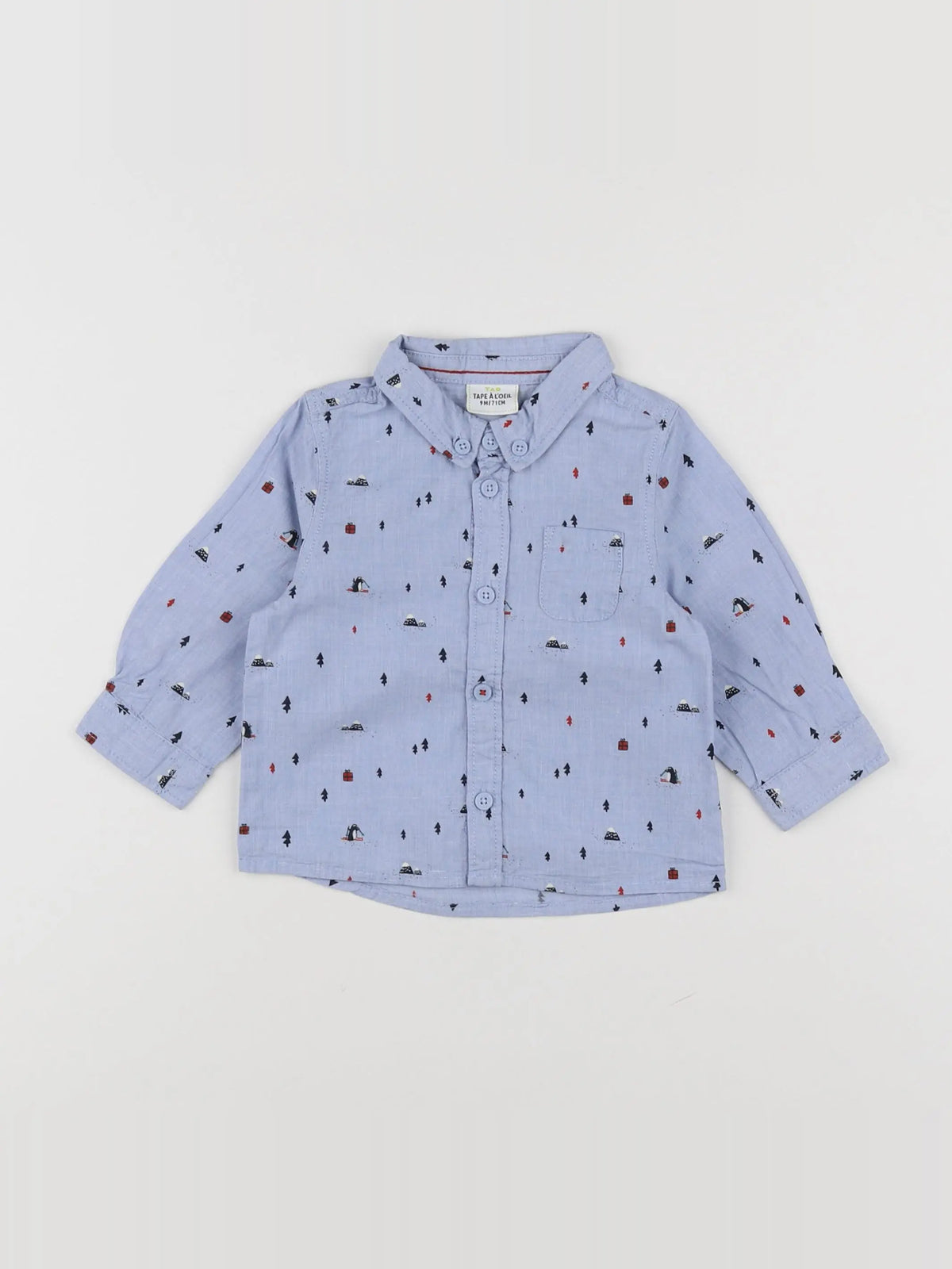Tape à l'oeil - chemise bleu - 9 mois