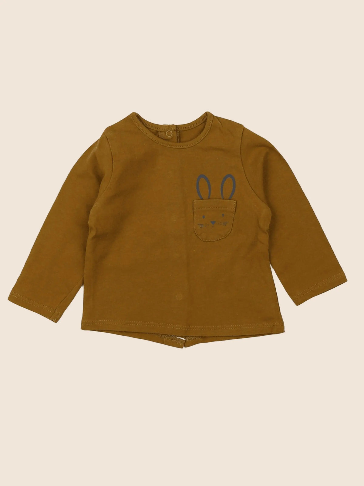 Vertbaudet - tee-shirt marron - 3 mois