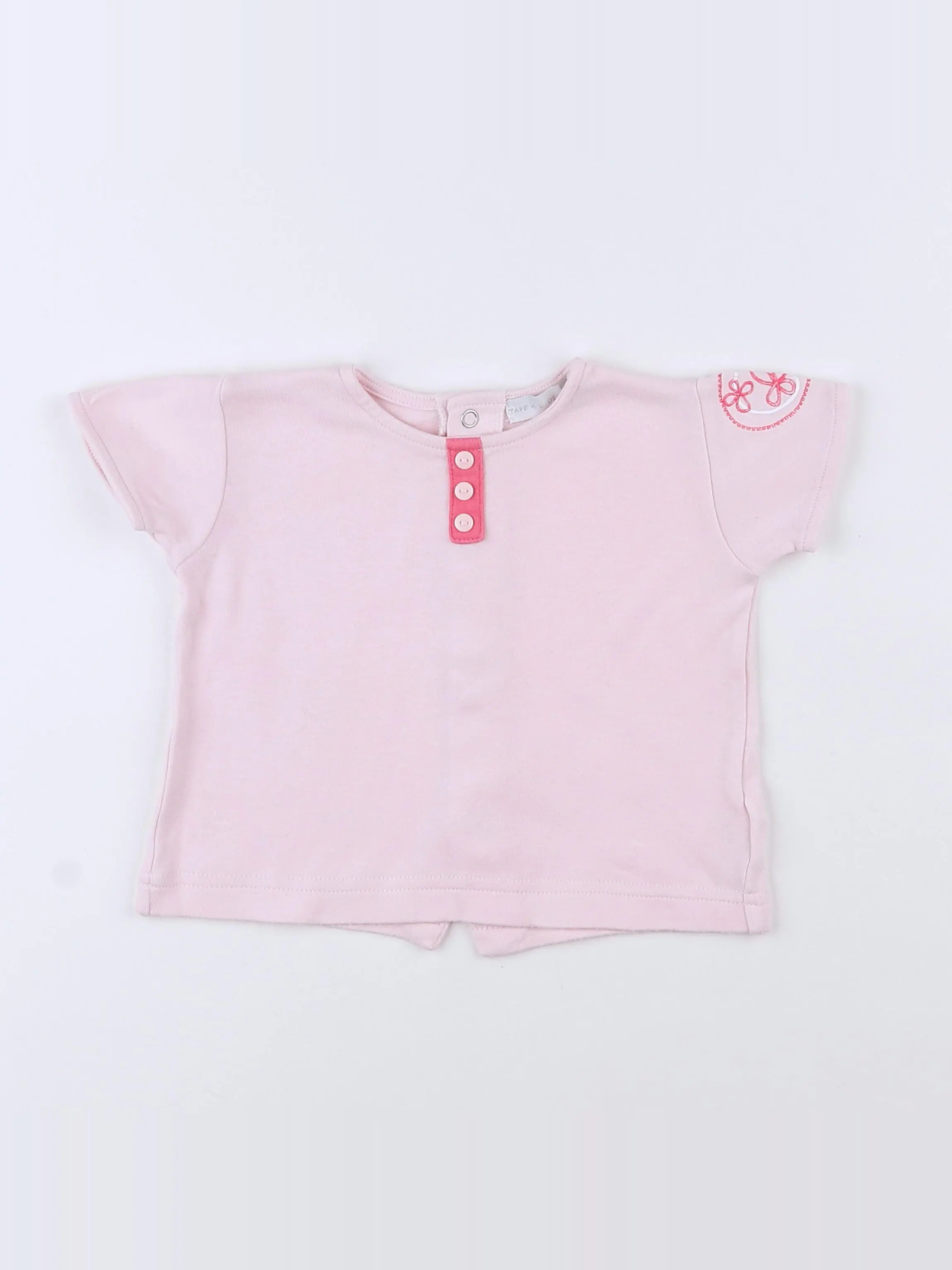 Tape à l'oeil - tee-shirt rose - 6 mois
