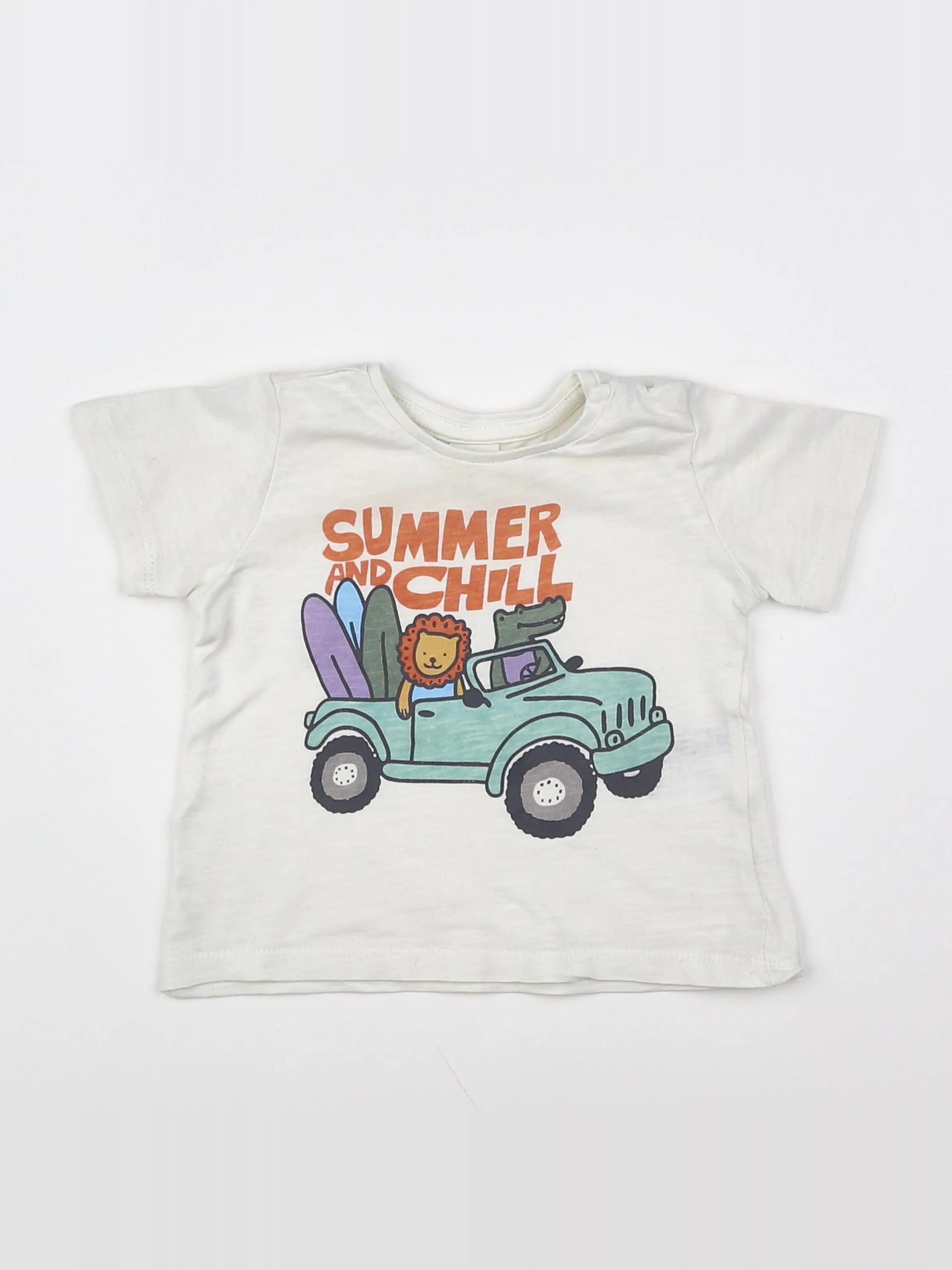 H&M - tee-shirt blanc - 3/6 mois