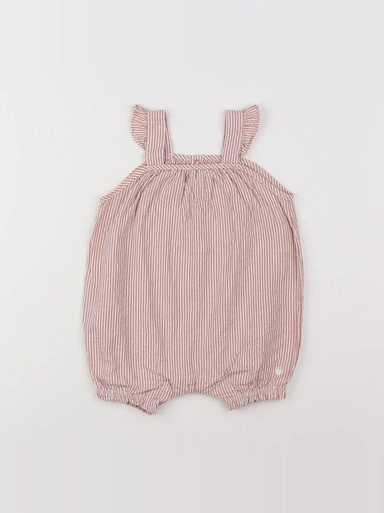 Petit Bateau - combinaison blanc, rose - 3 mois