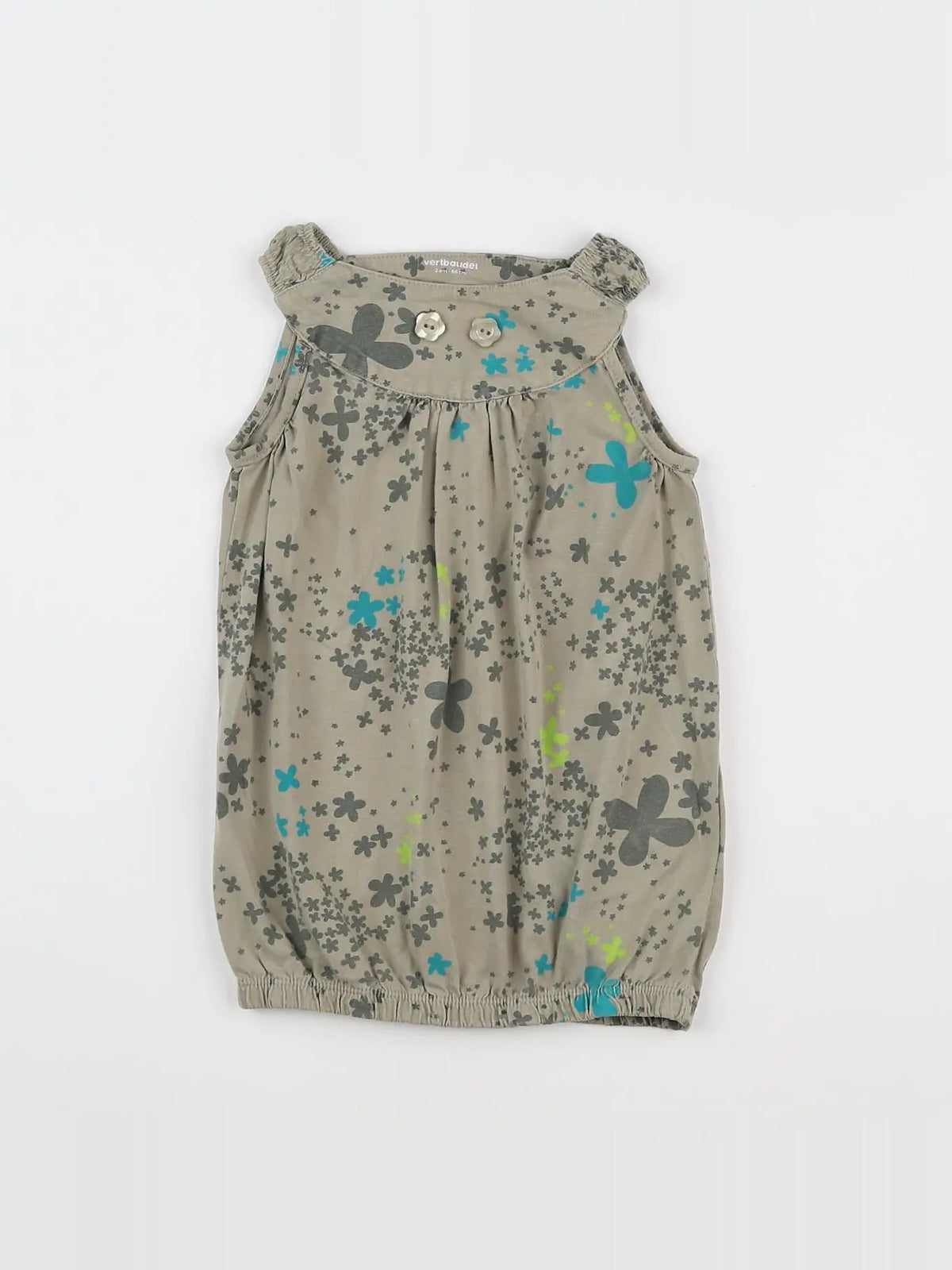 Vertbaudet - robe vert - 2 ans