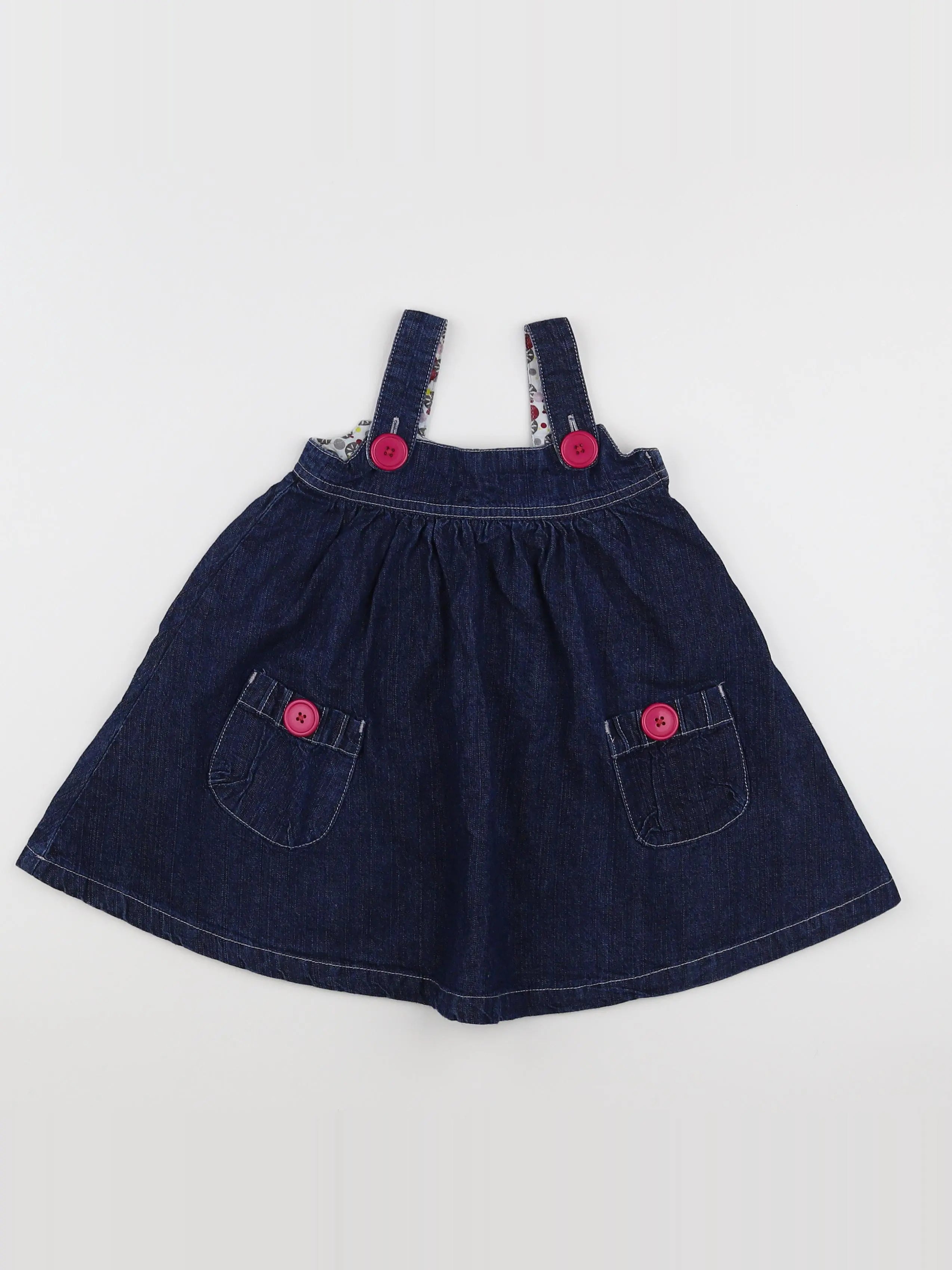 La Redoute - robe bleu, rose - 18 mois