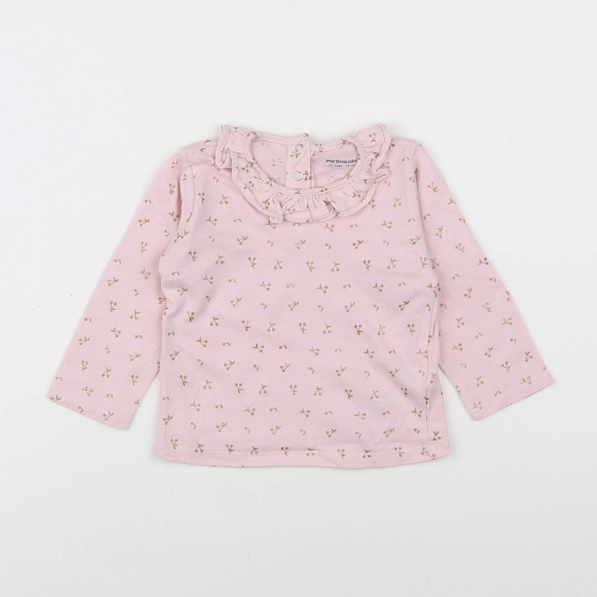 Vertbaudet - tee-shirt rose - 12 mois