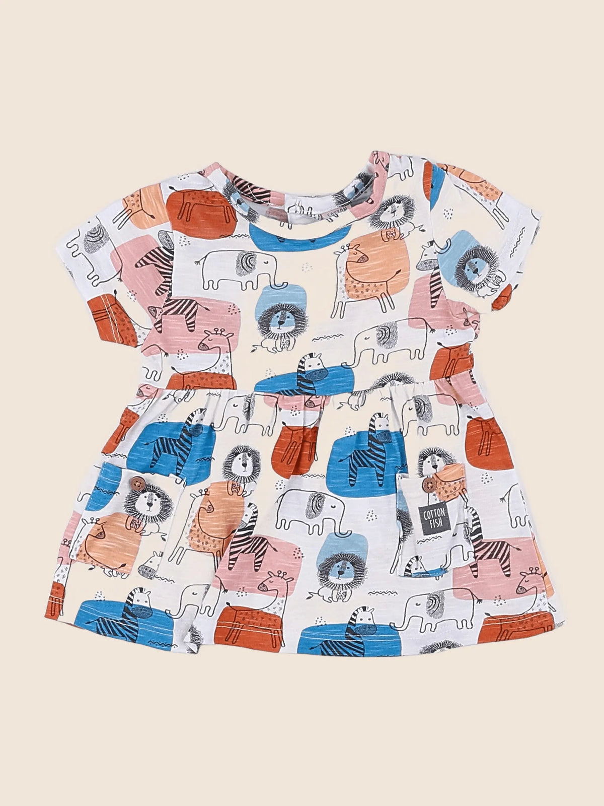 Cotton Fish - robe multicolore - 6 mois