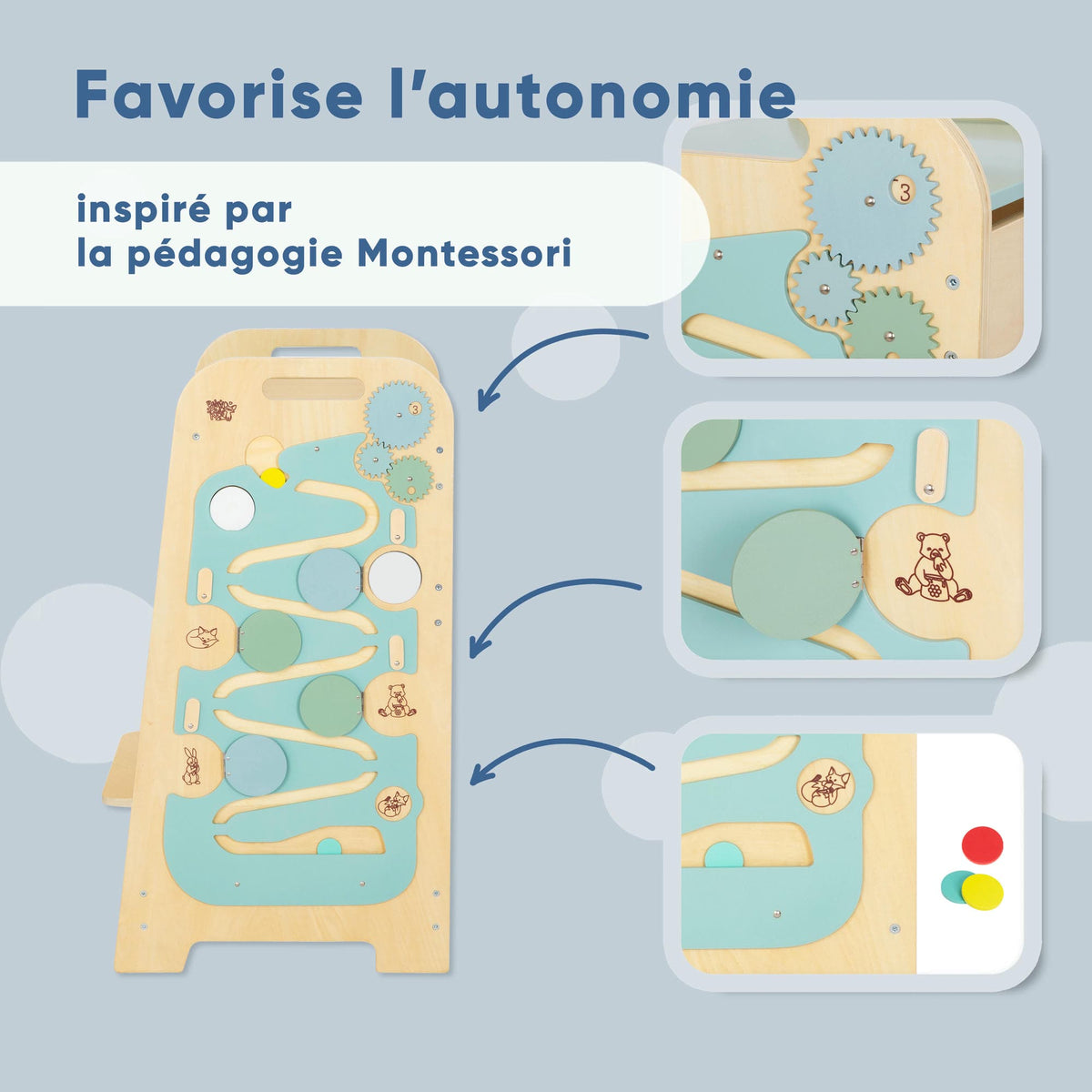 Tour d'observation multifonction 5 en 1 - Play XL - Menthe/Jaune