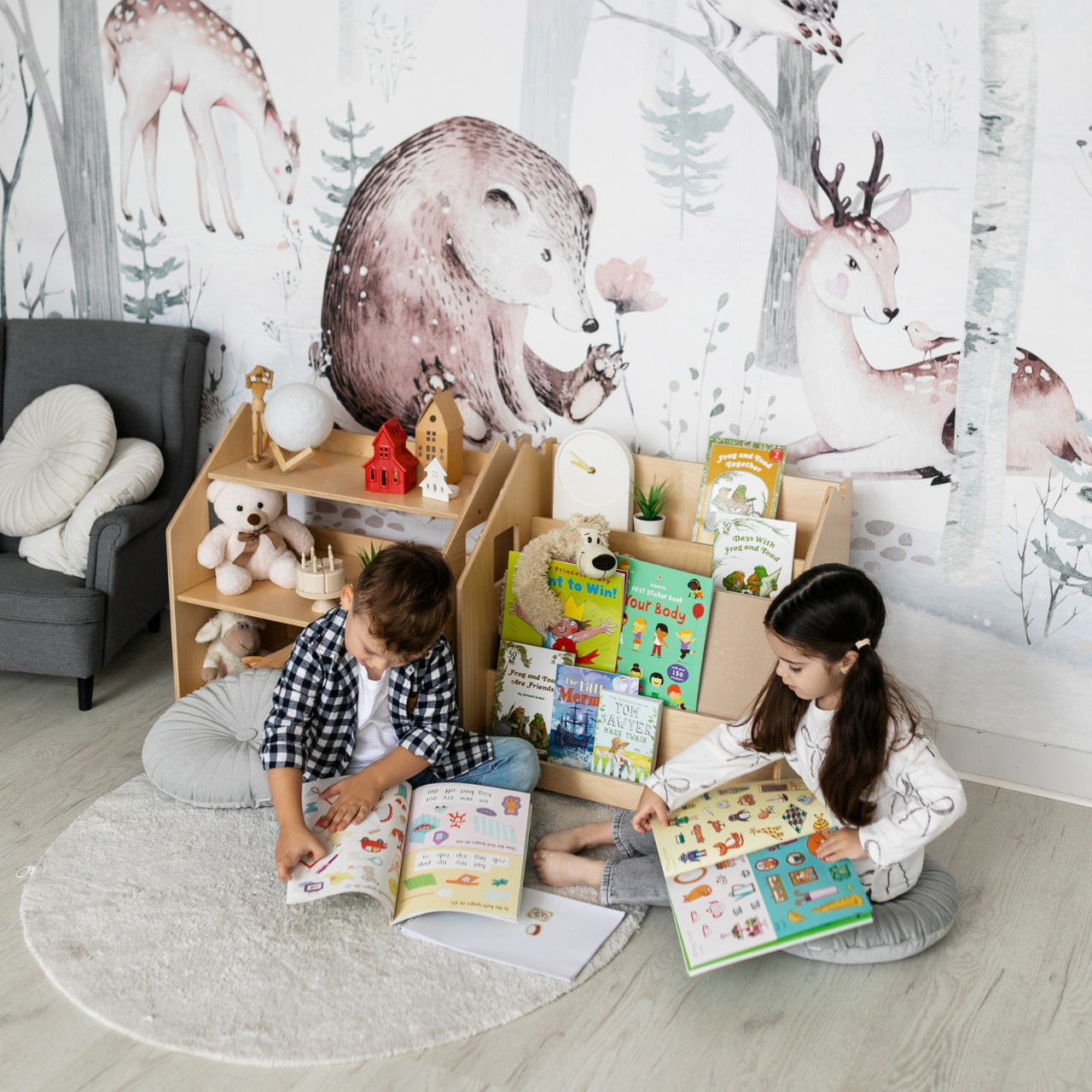Ensemble - Bibliothèque enfant + Étagère à jouets - édition limitée