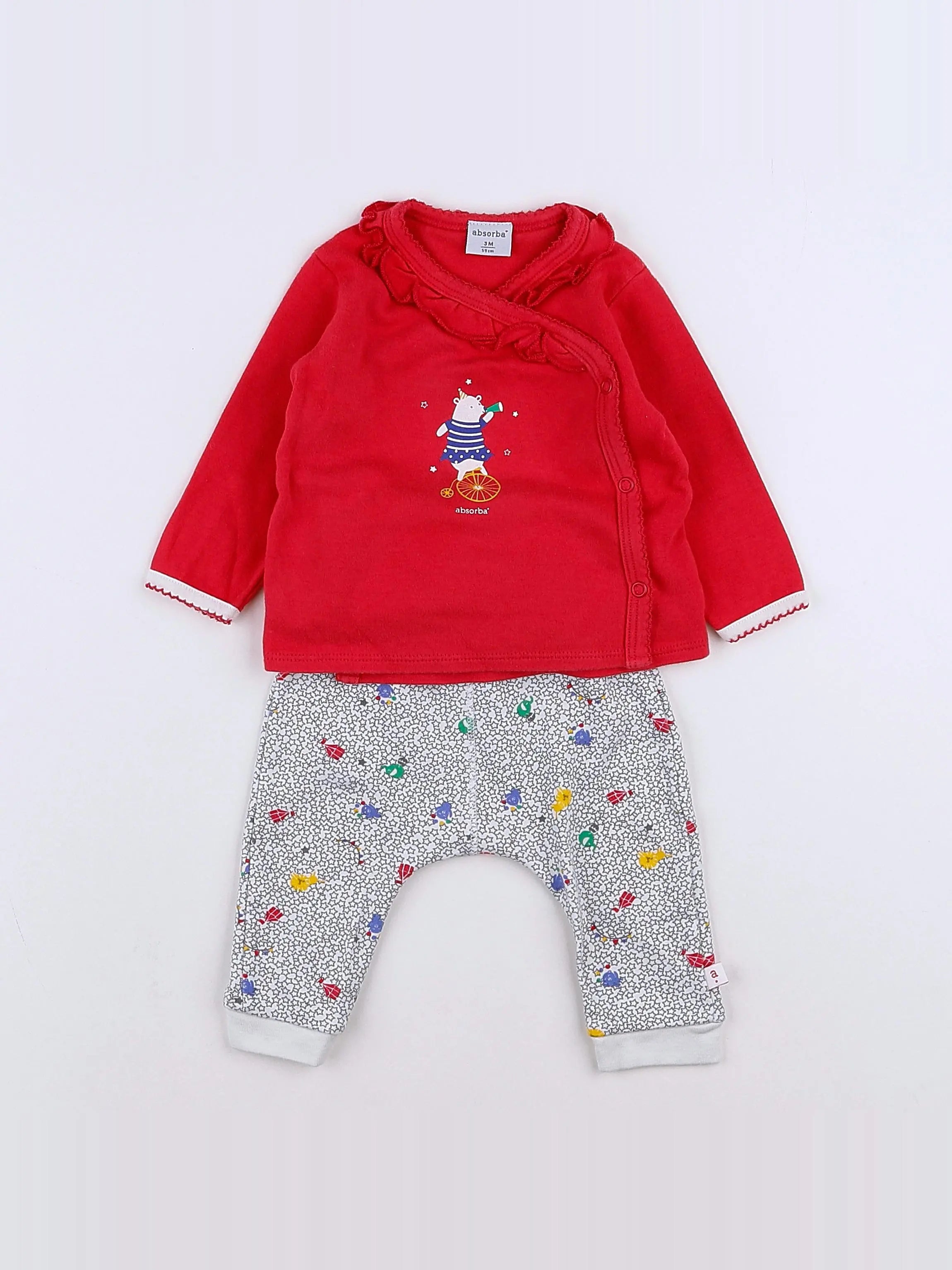 Absorba - ensemble rouge - 3 mois