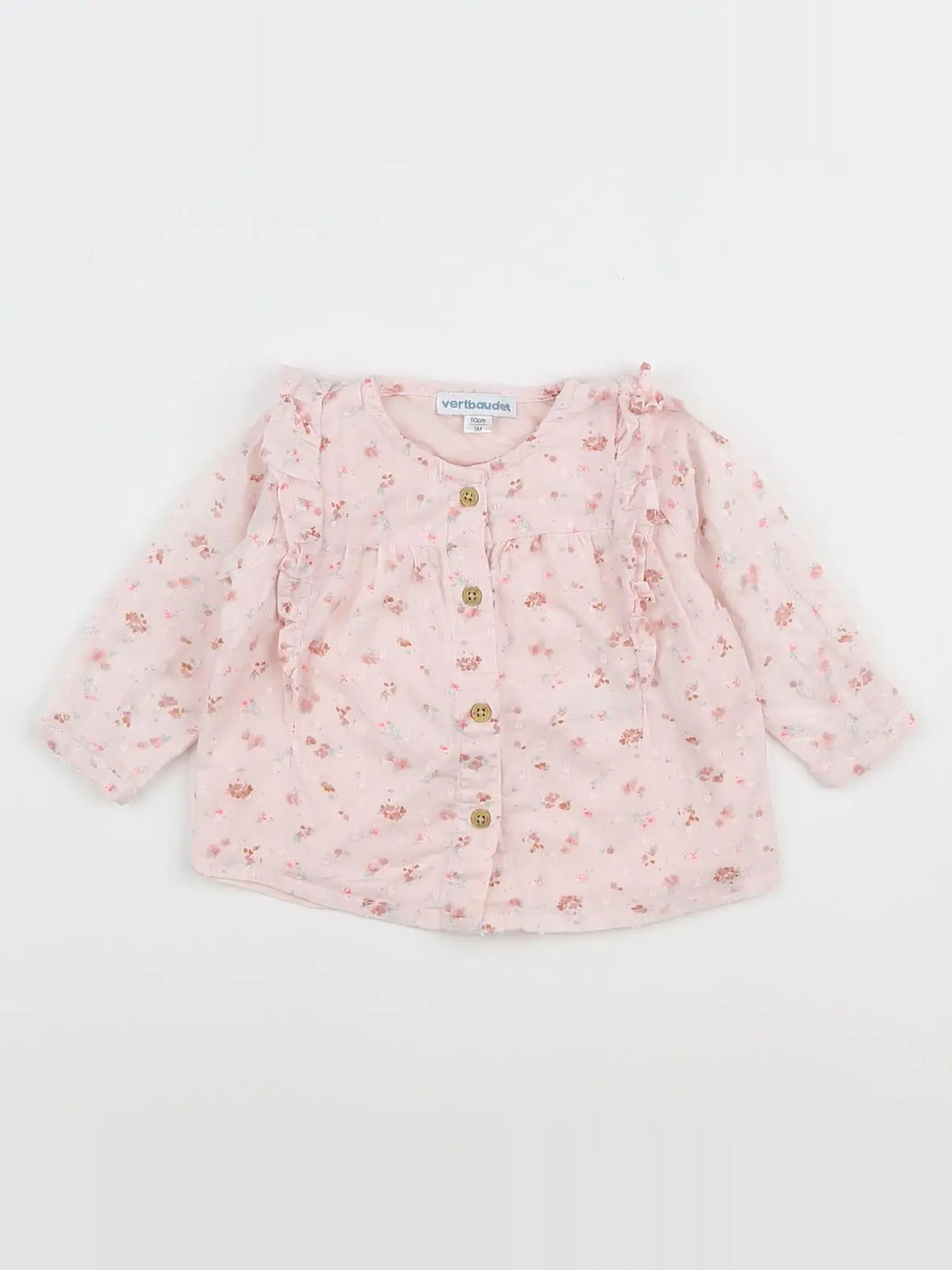 Vertbaudet - blouse rose - 3 mois