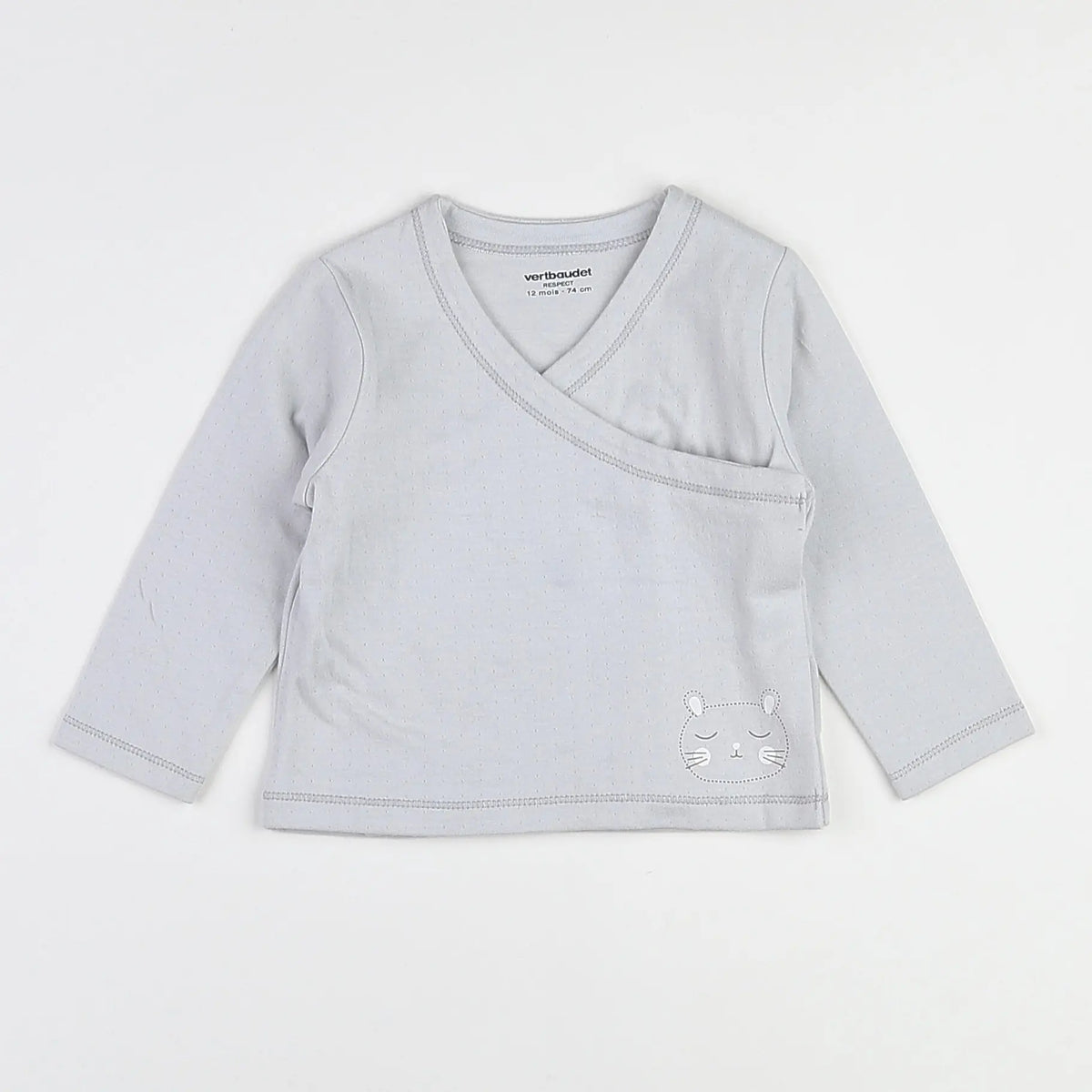 Vertbaudet - tee-shirt gris - 12 mois