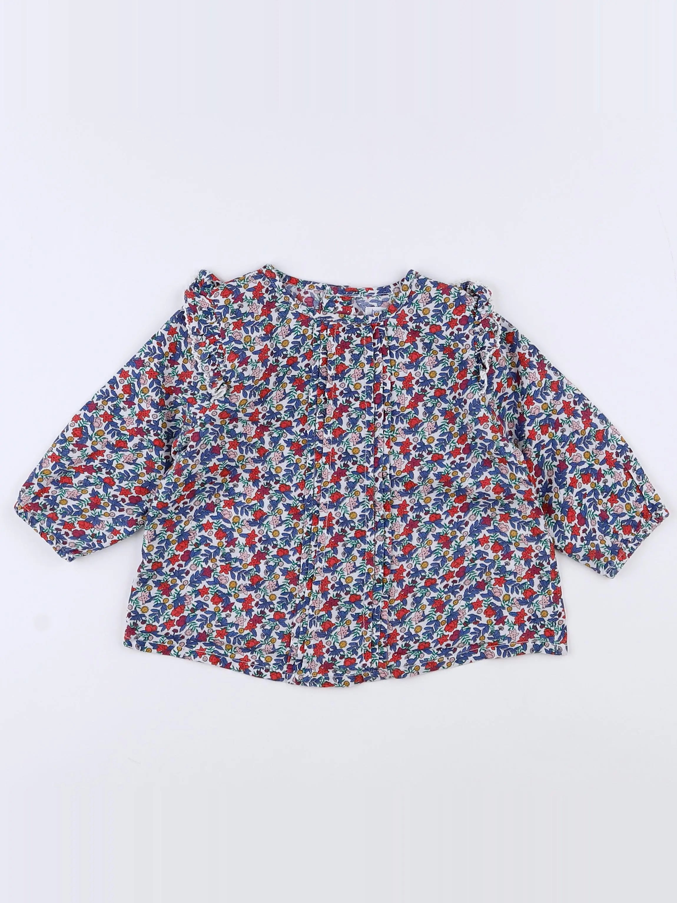 Boutchou - blouse multicolore - 12 mois