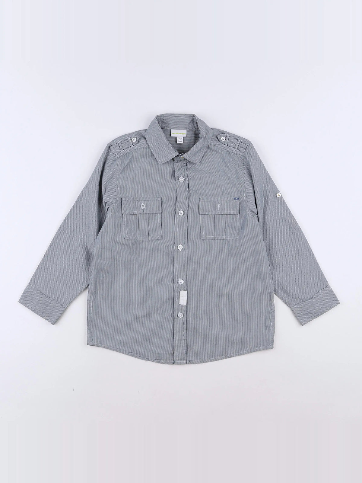 Vertbaudet - chemise gris - 6 ans