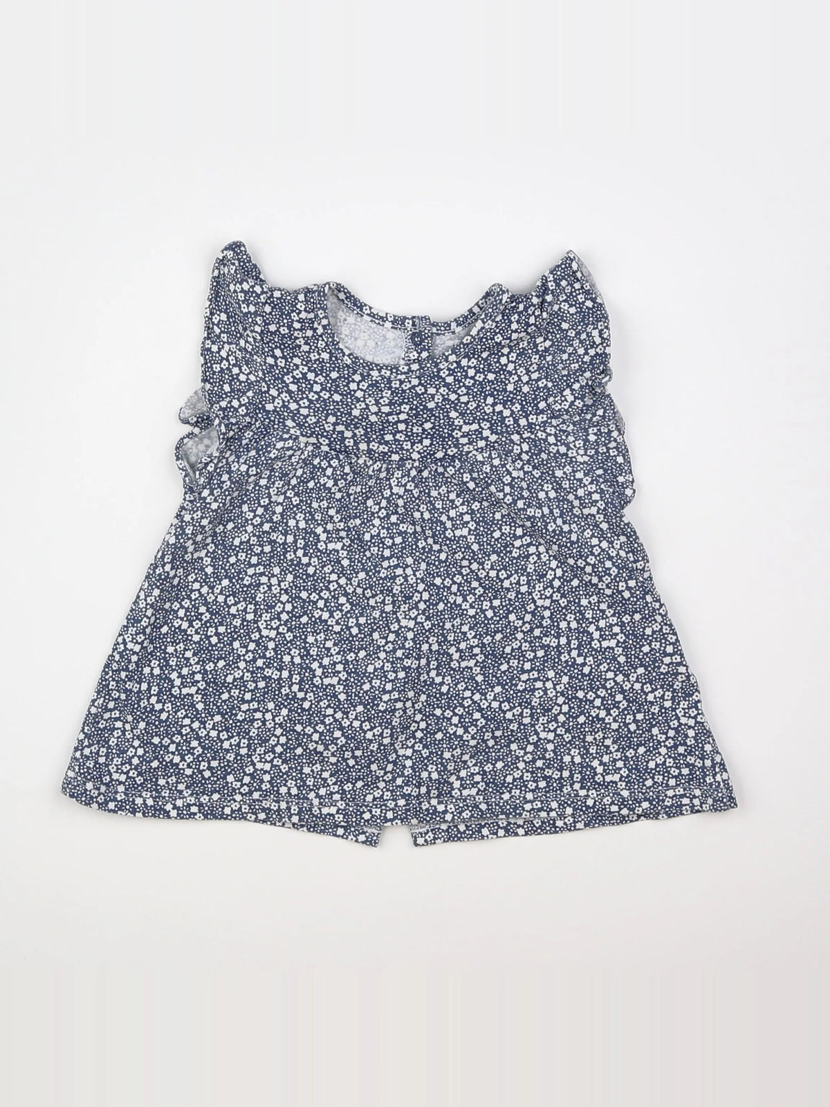 Vertbaudet - tee-shirt blanc, bleu - 12 mois