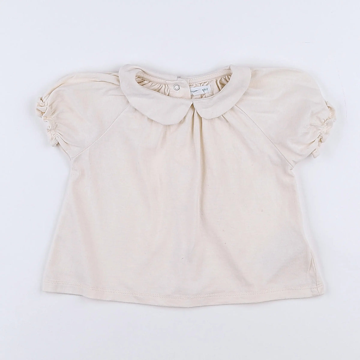 Vertbaudet - tee-shirt beige - 12 mois
