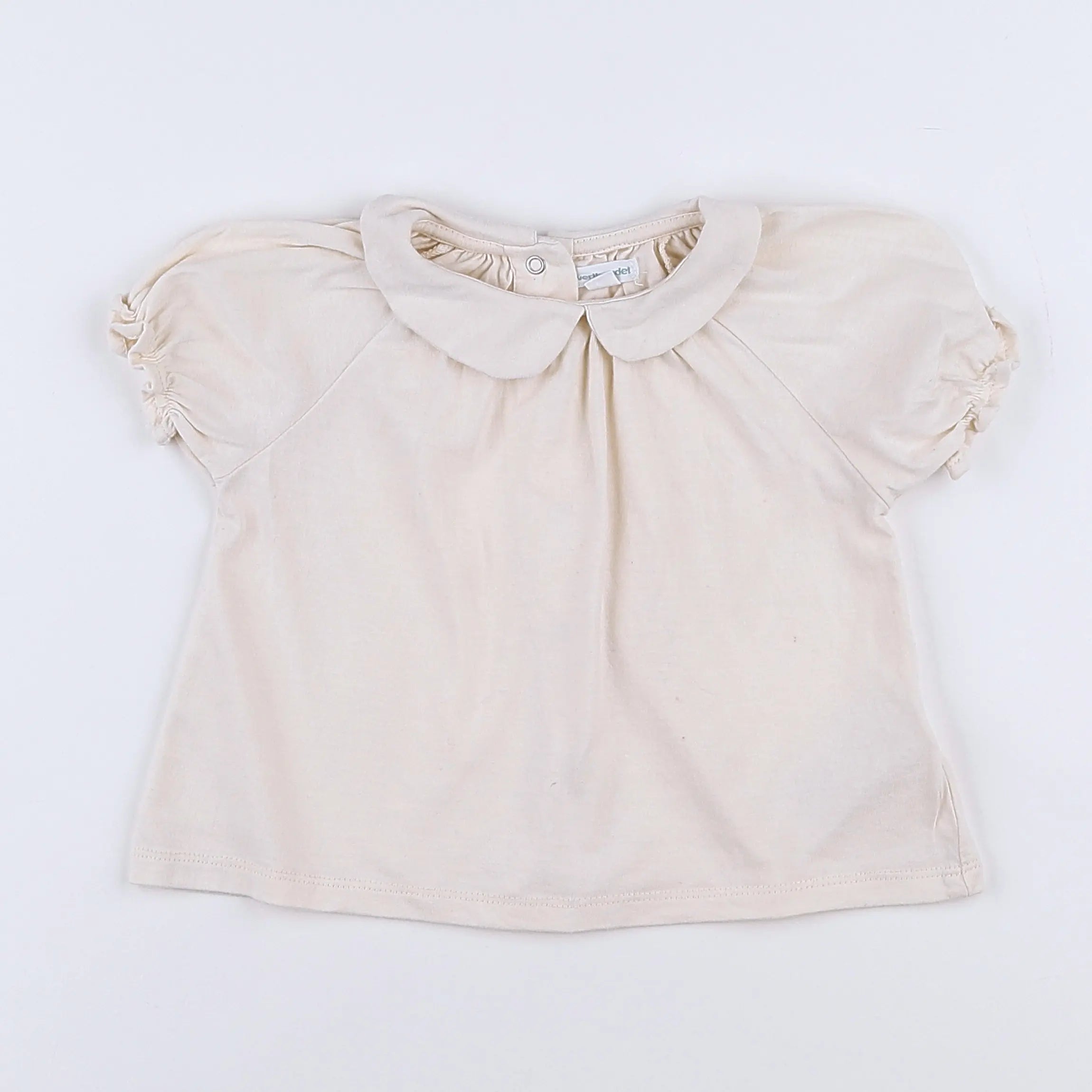 Vertbaudet - tee-shirt beige - 12 mois