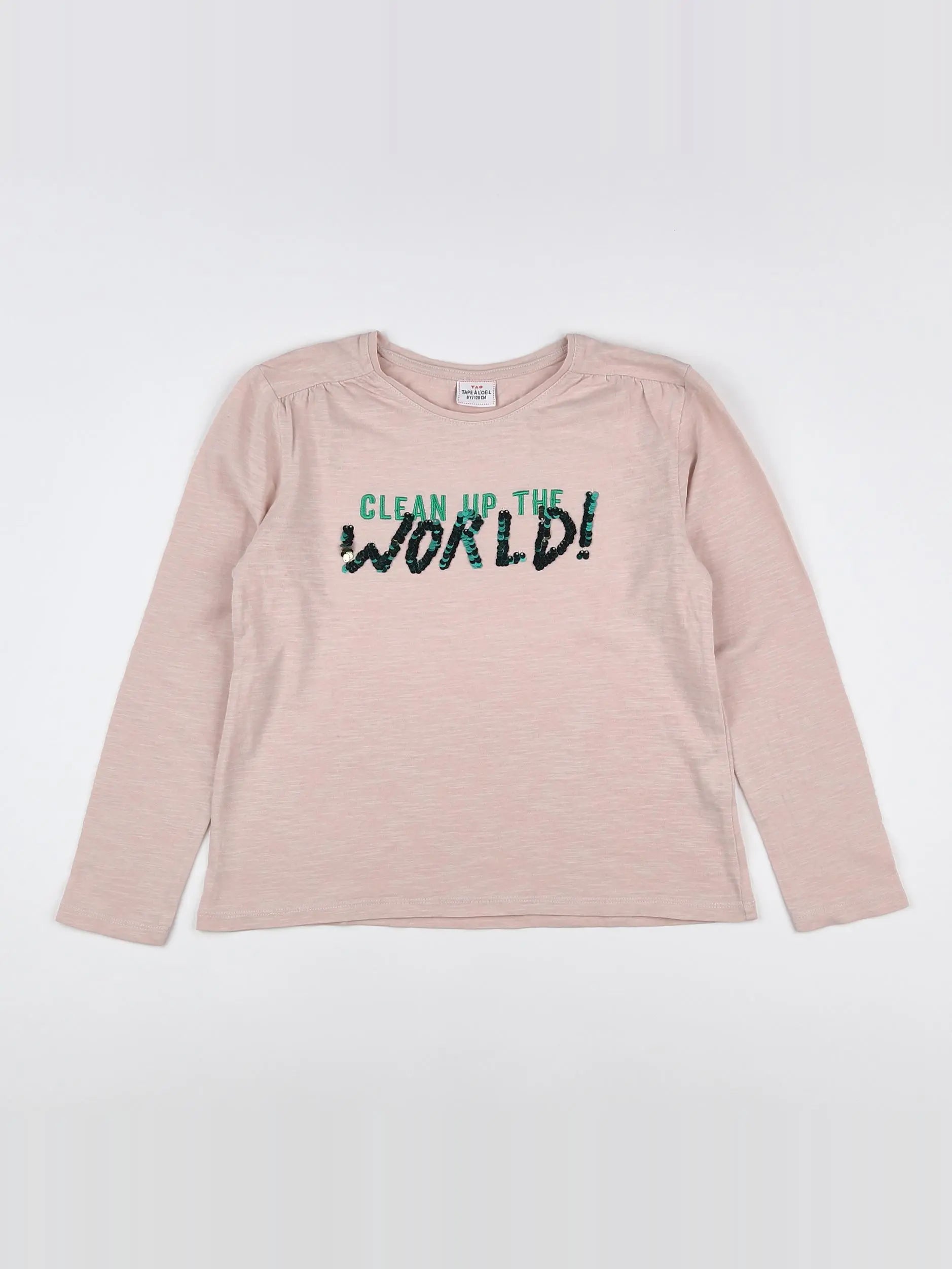 Tape à l'oeil - tee-shirt rose, vert - 8 ans