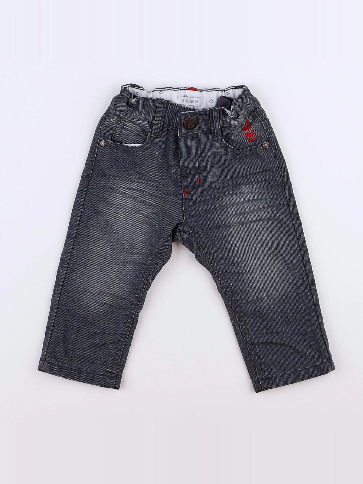 IKKS - jean gris - 6 mois