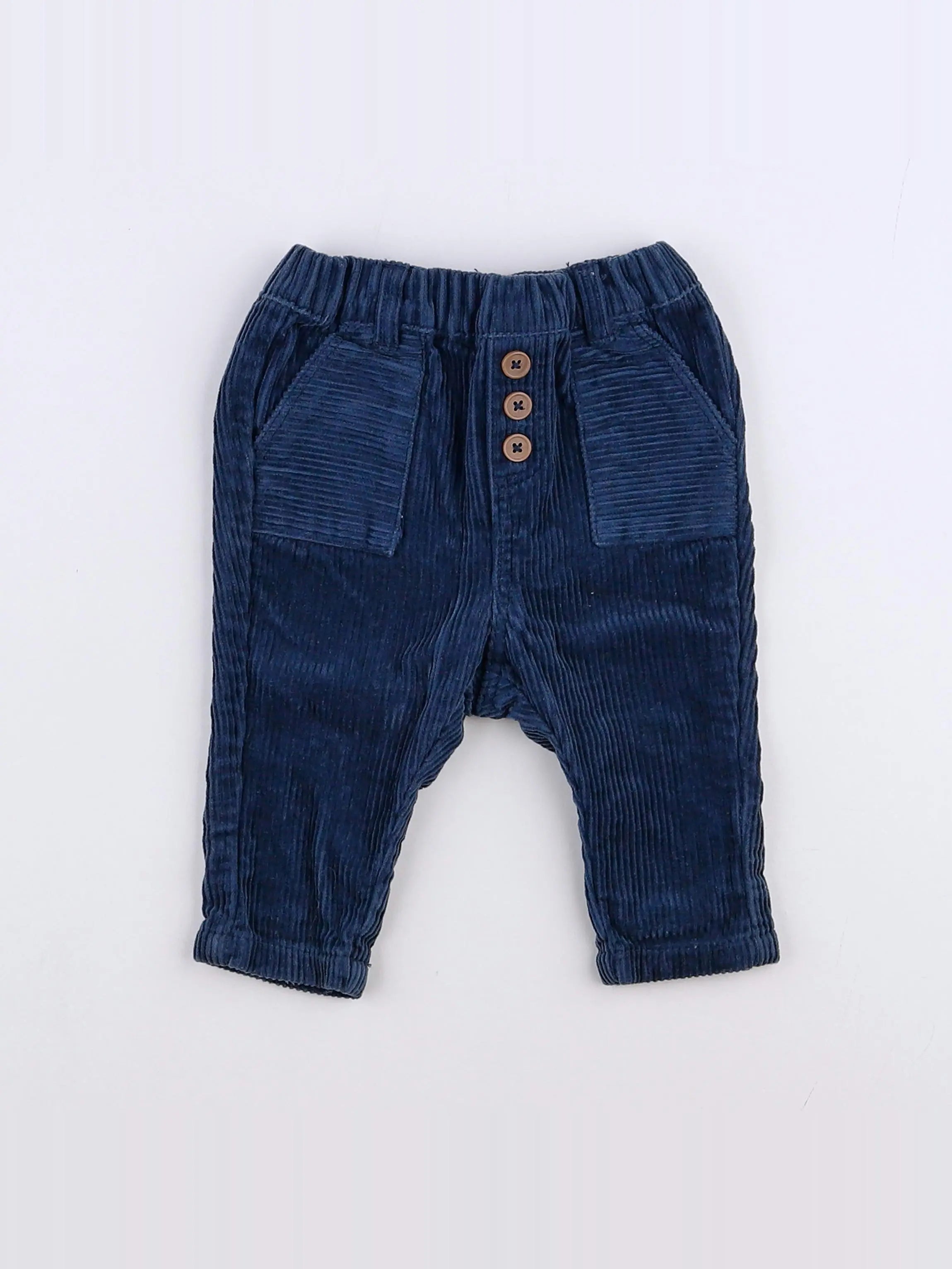 Vertbaudet - pantalon bleu - 3 mois