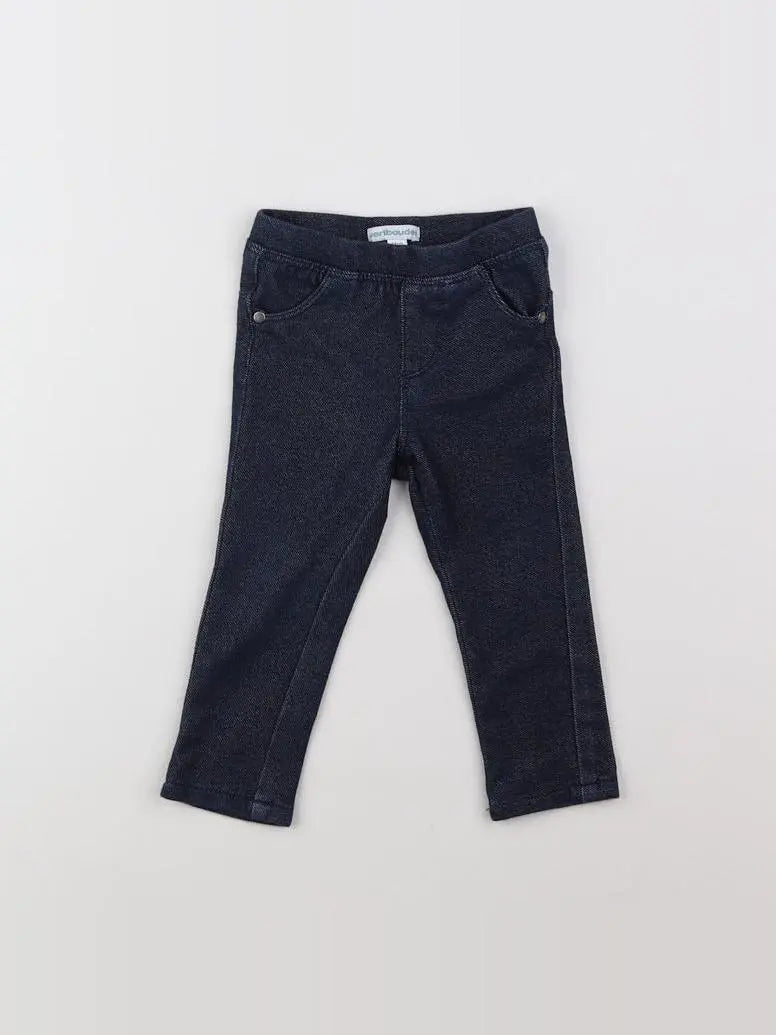 Vertbaudet - jegging bleu - 12 mois