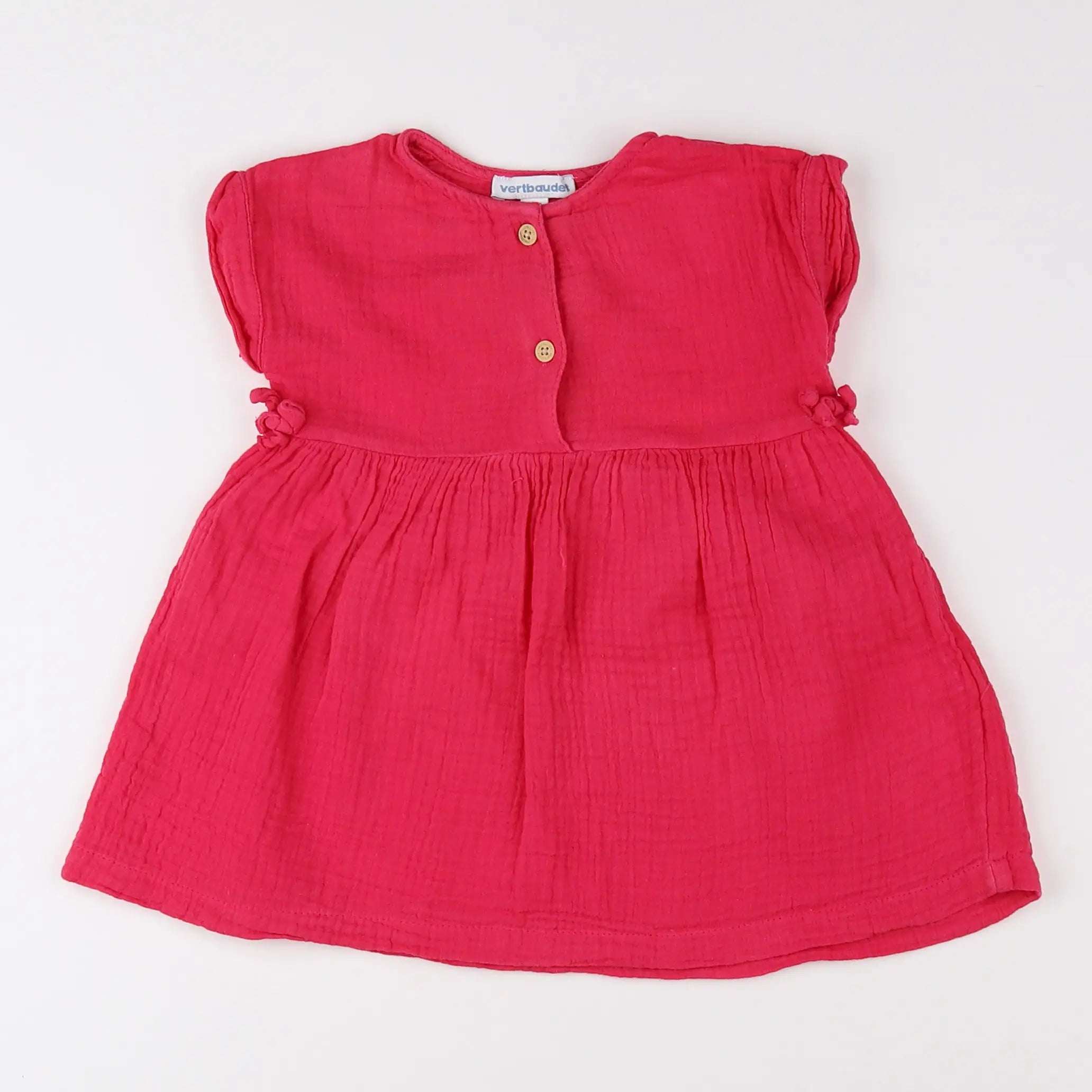 Vertbaudet - robe rose - 12 mois