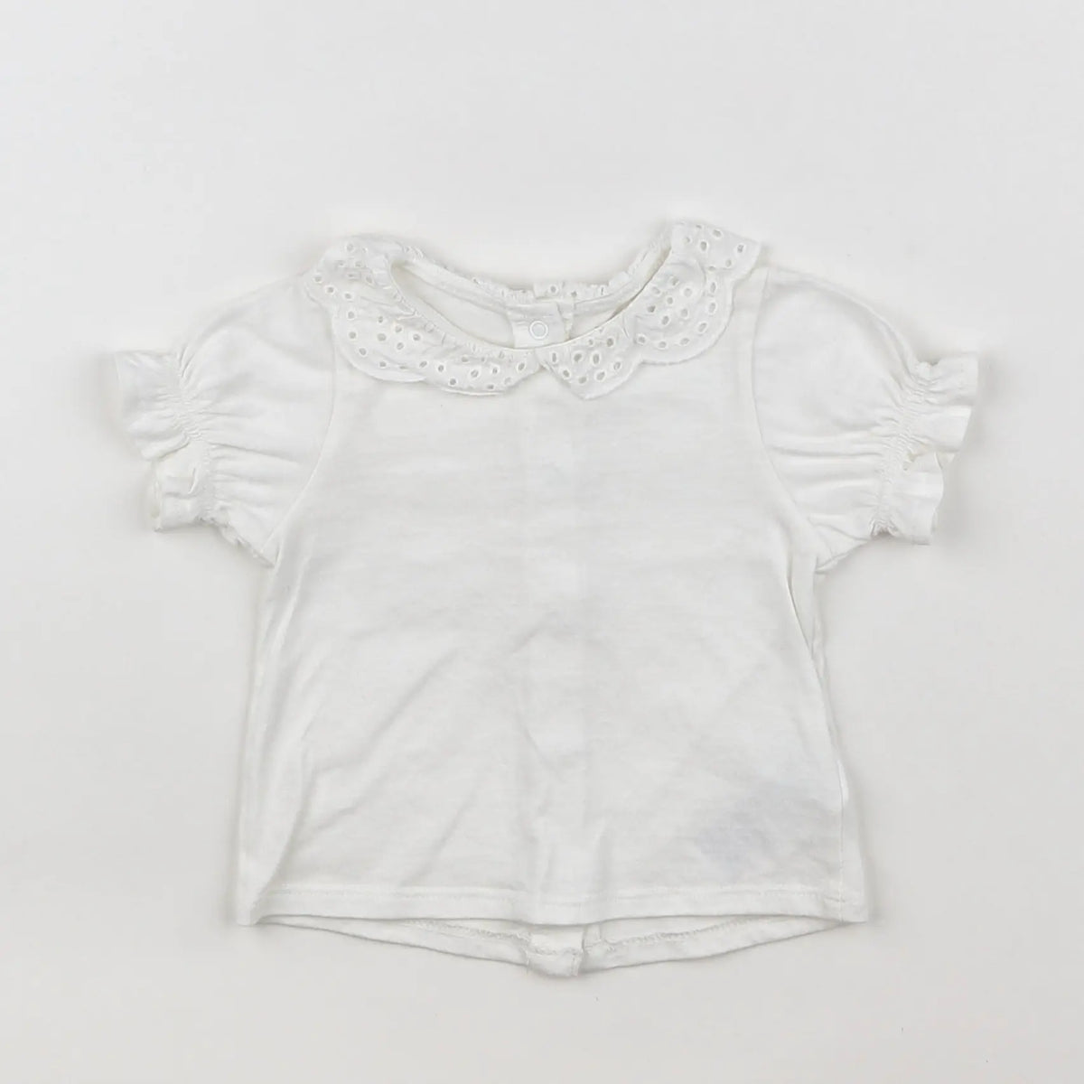 Vertbaudet - tee-shirt blanc - 6 mois