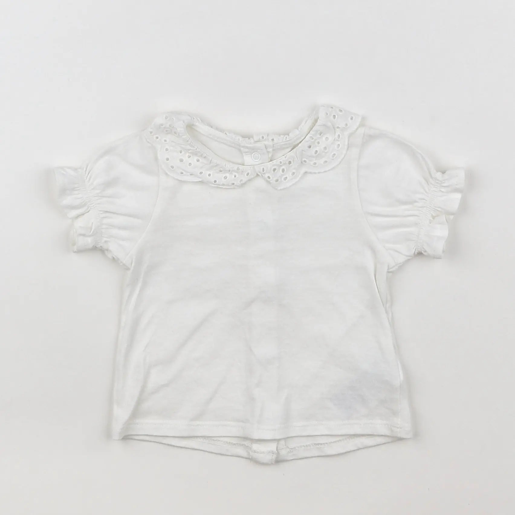Vertbaudet - tee-shirt blanc - 6 mois