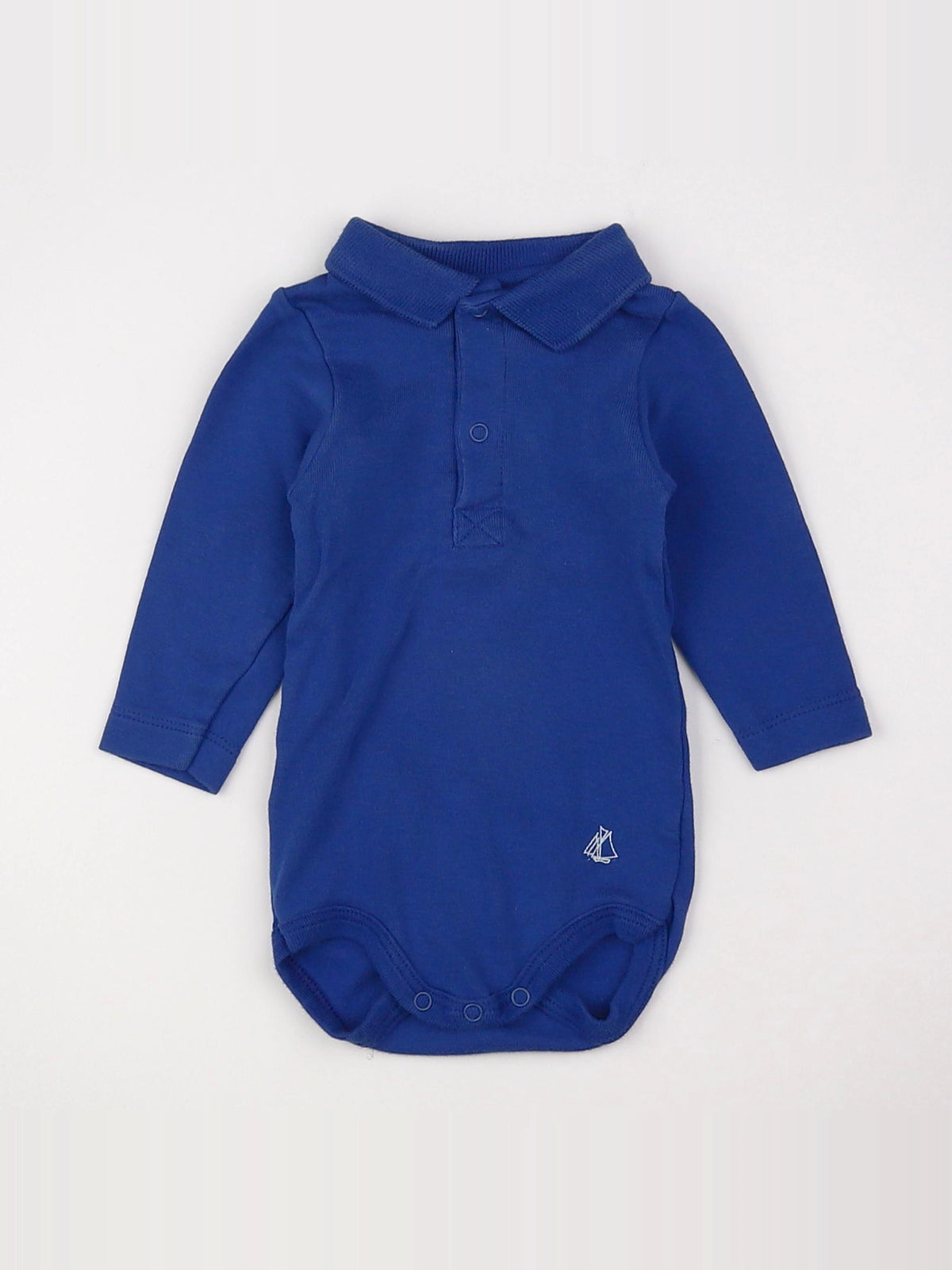 Petit Bateau - body vetement bleu - 3 mois