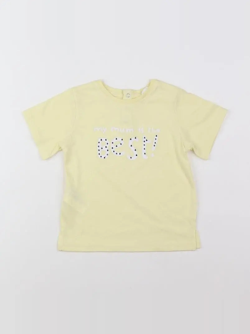 Mango - tee-shirt jaune - 18 mois à 2 ans