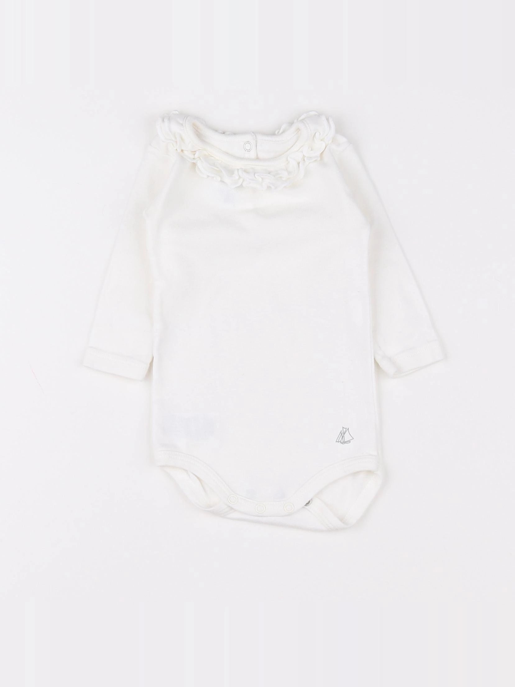 Petit Bateau - body vetement blanc - 3 mois