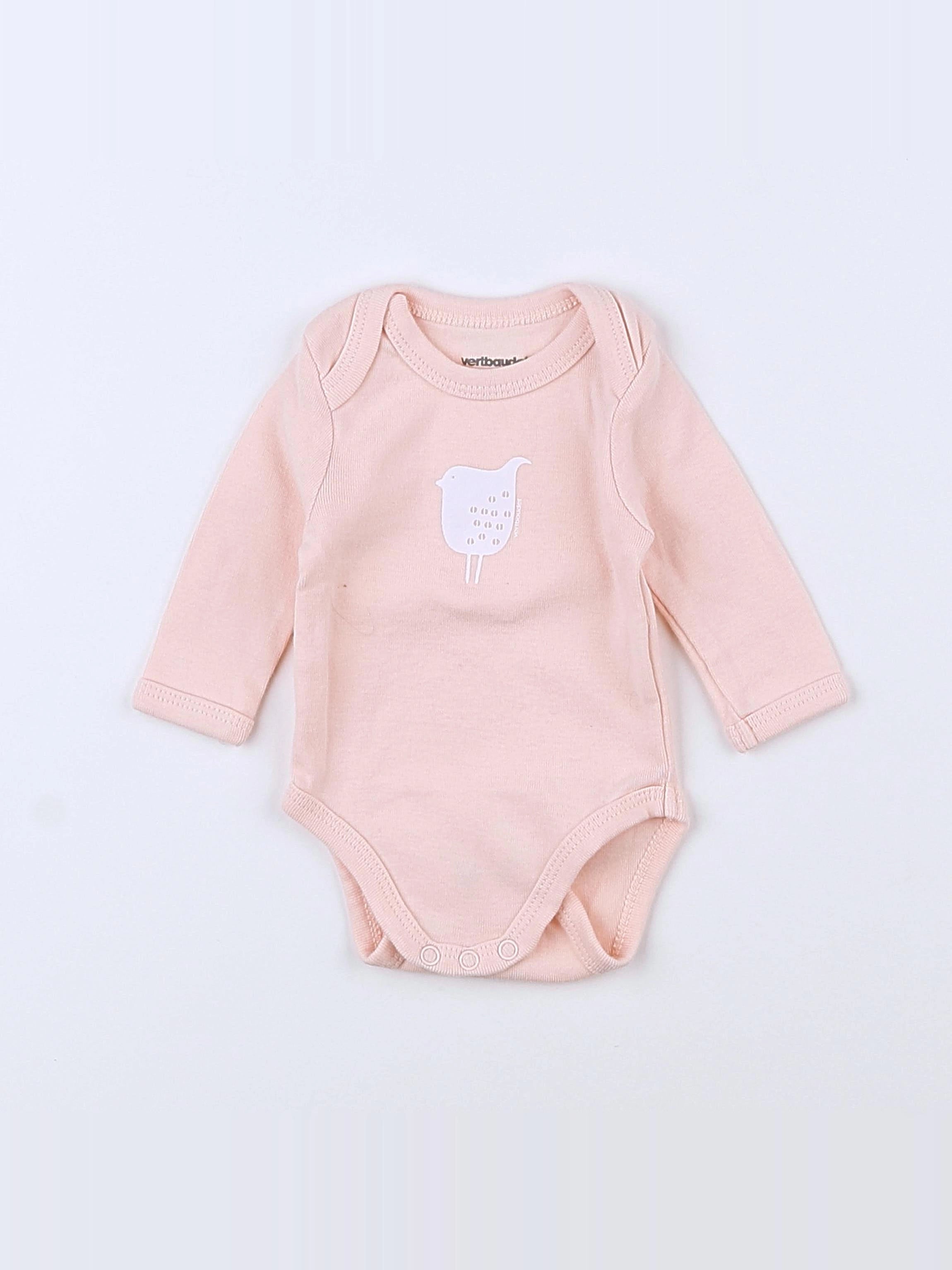 Vertbaudet - body rose - 1 mois