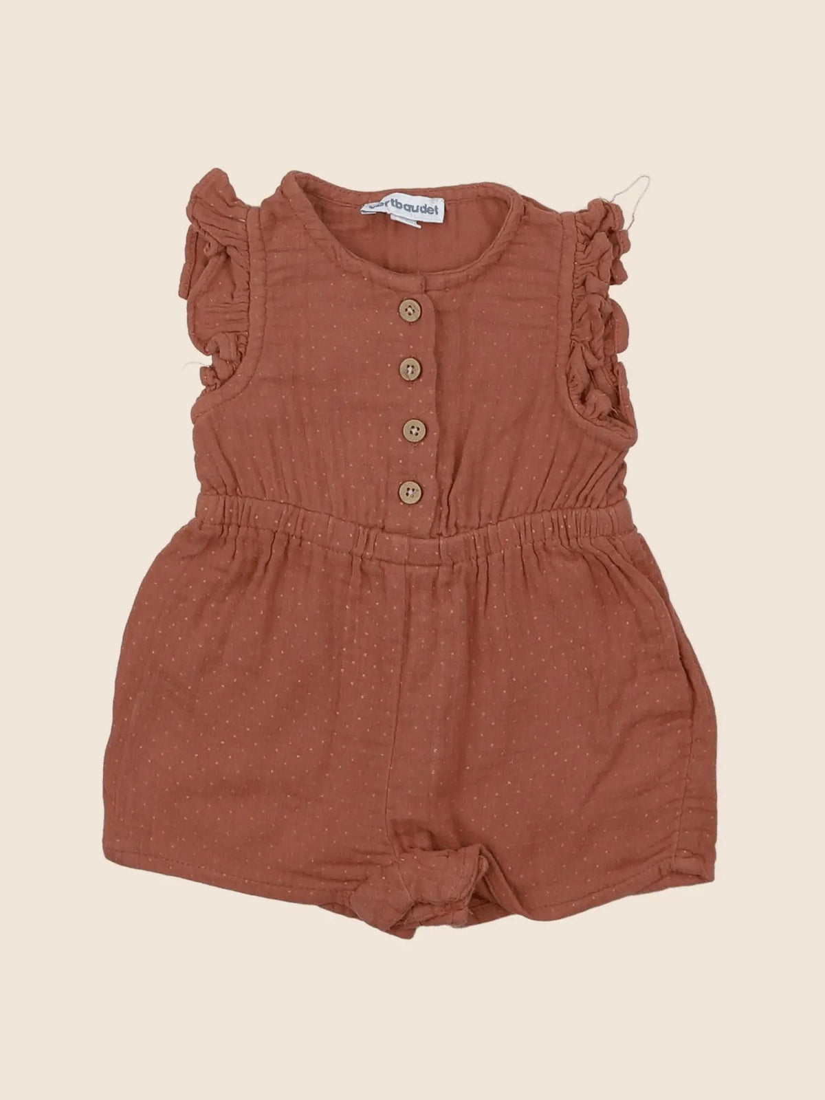 Vertbaudet - combinaison marron - 3 mois