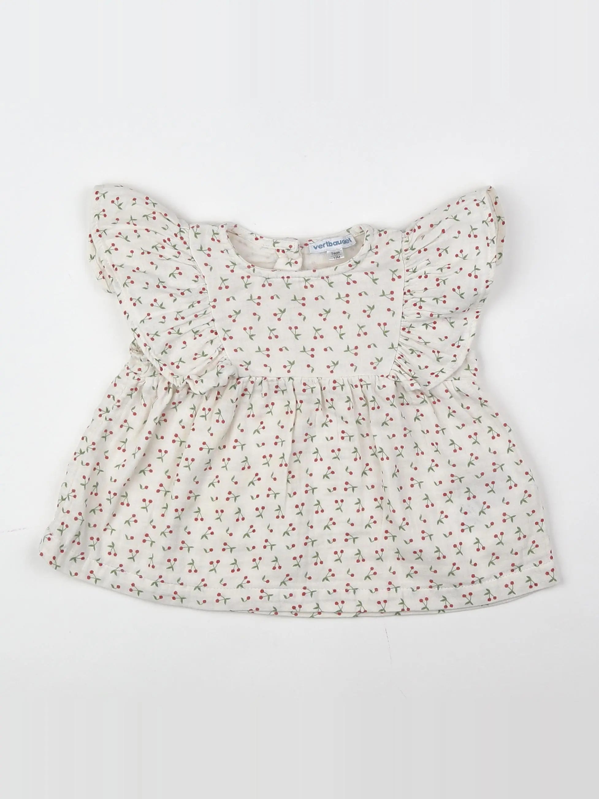 Vertbaudet - blouse blanc - 12 mois