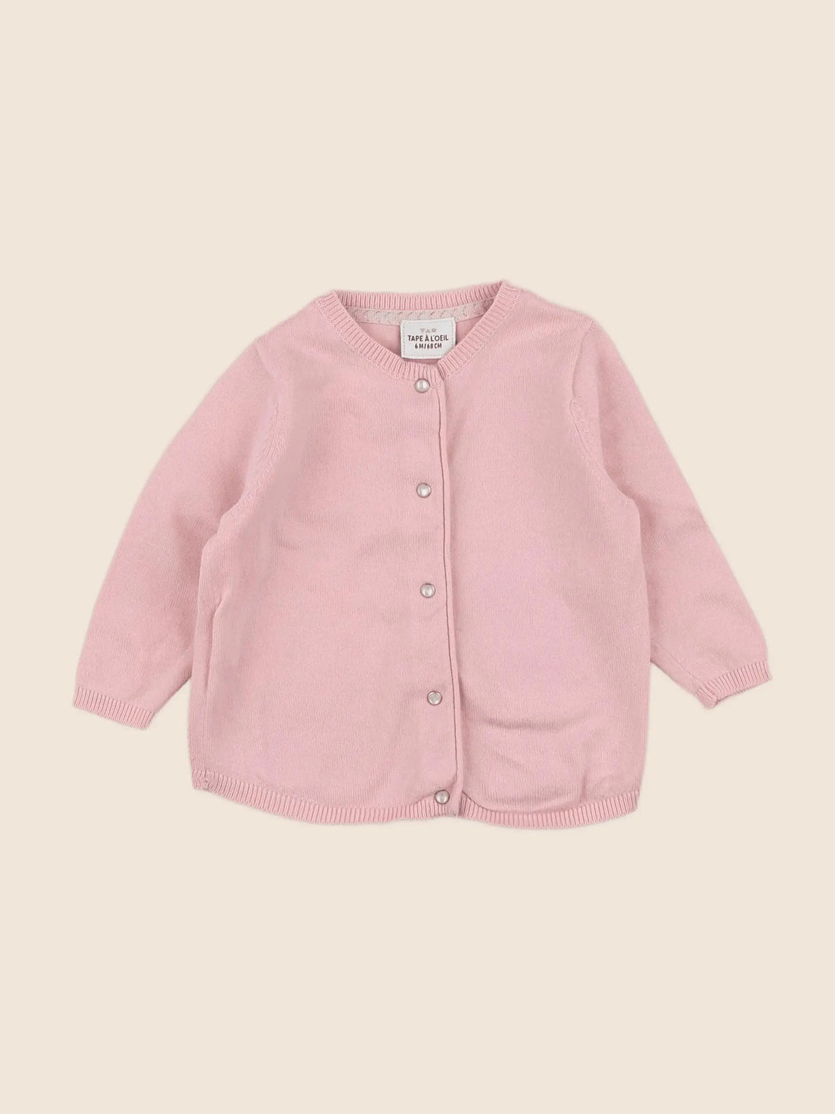 Tape à l'oeil - gilet rose - 6 mois