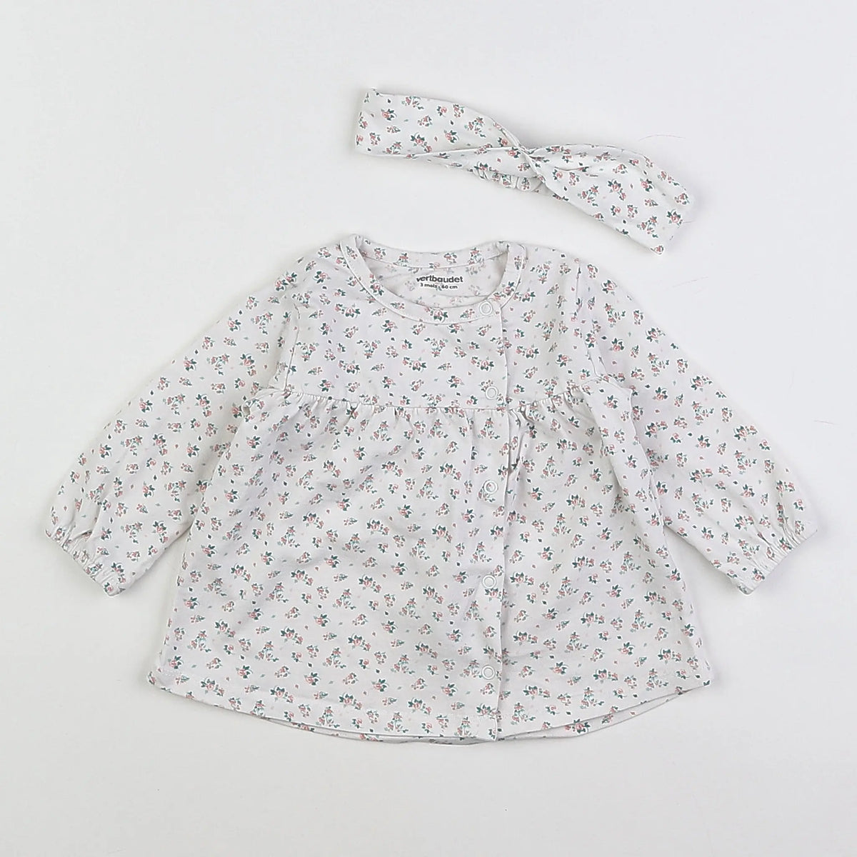 Vertbaudet - tee-shirt blanc - 3 mois